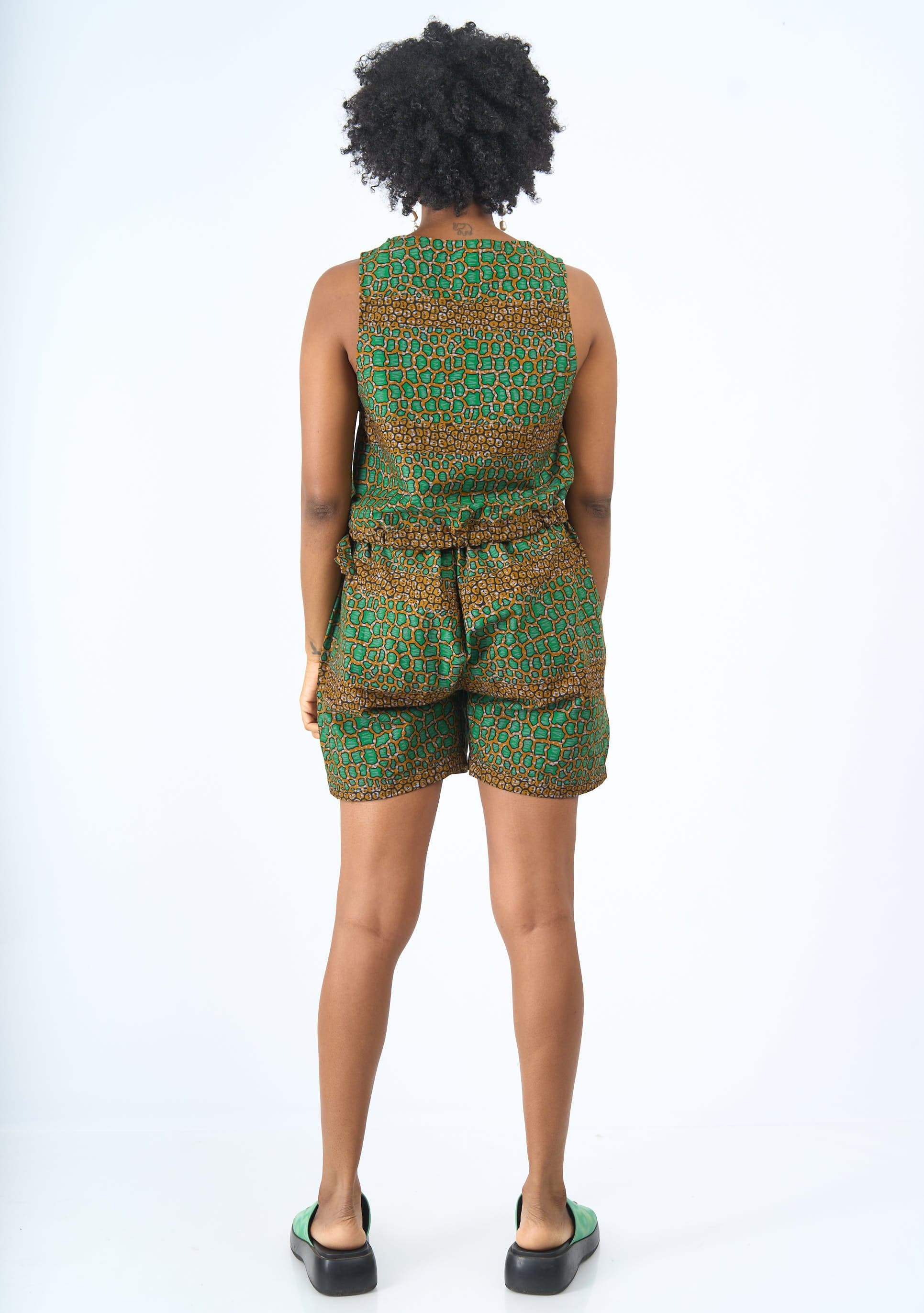 YEVU Women - Trousers Comfy Short - Green Housestones