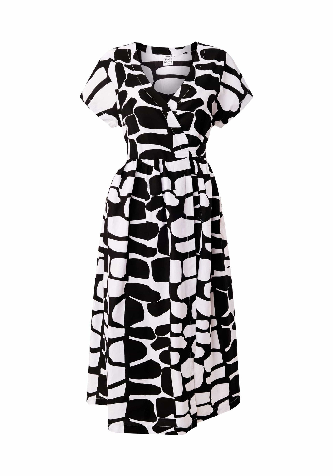 YEVU Women - Dress Midi Wrap Dress - Opposites Attract