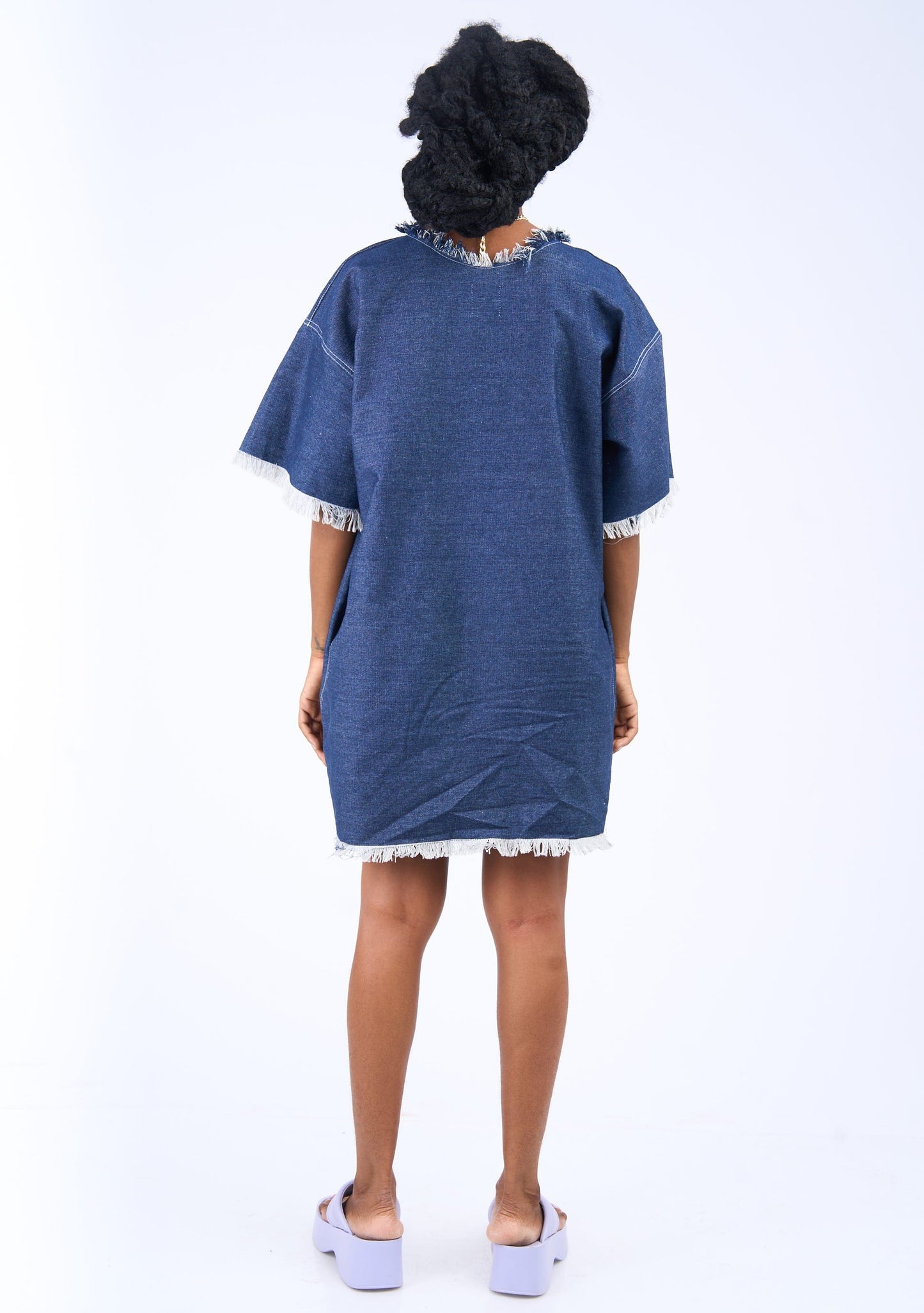 YEVU Women - Dress T-Shirt Dress - Denim