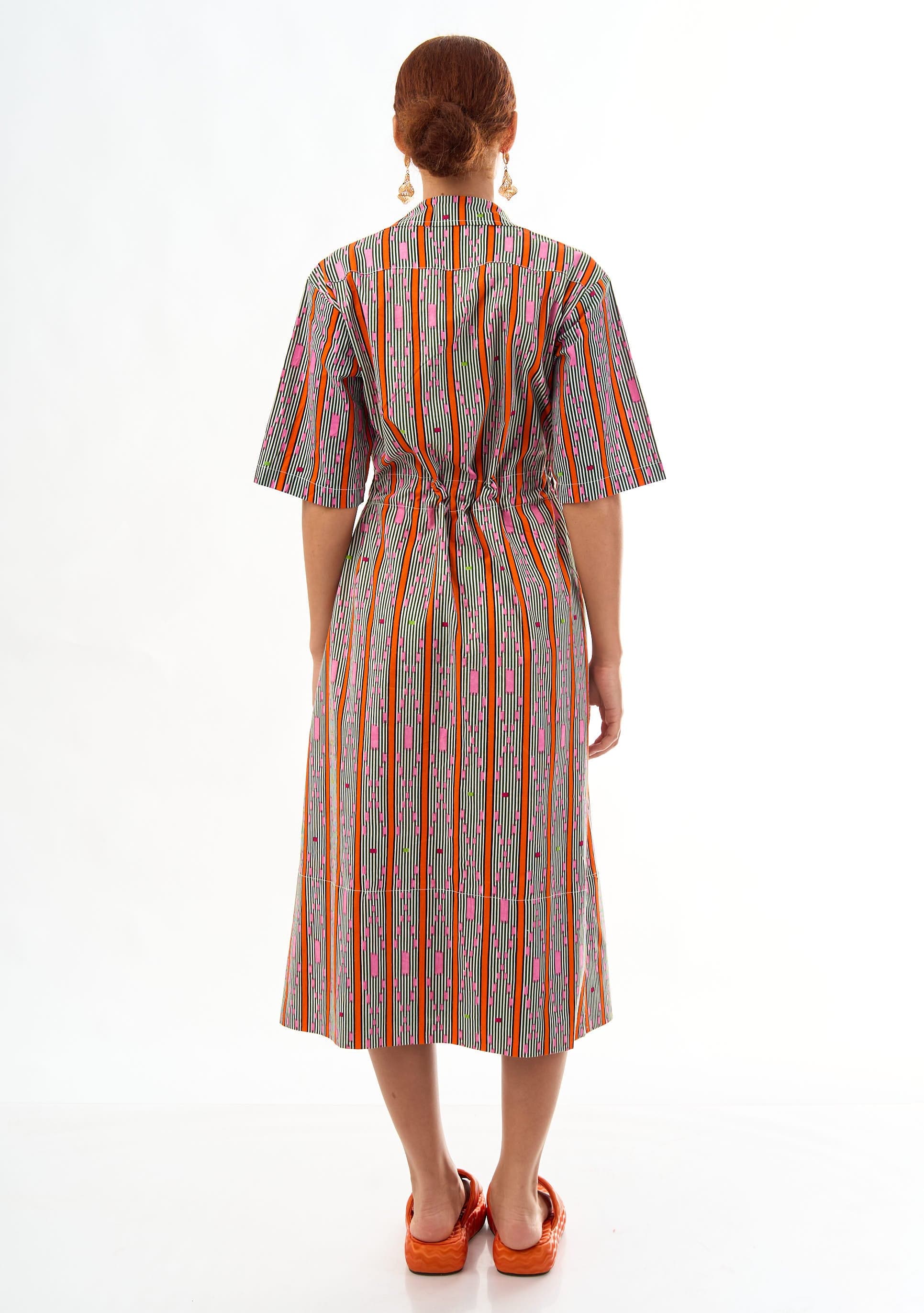 YEVU Women - Dress Drawstring Midi Dress - Internet