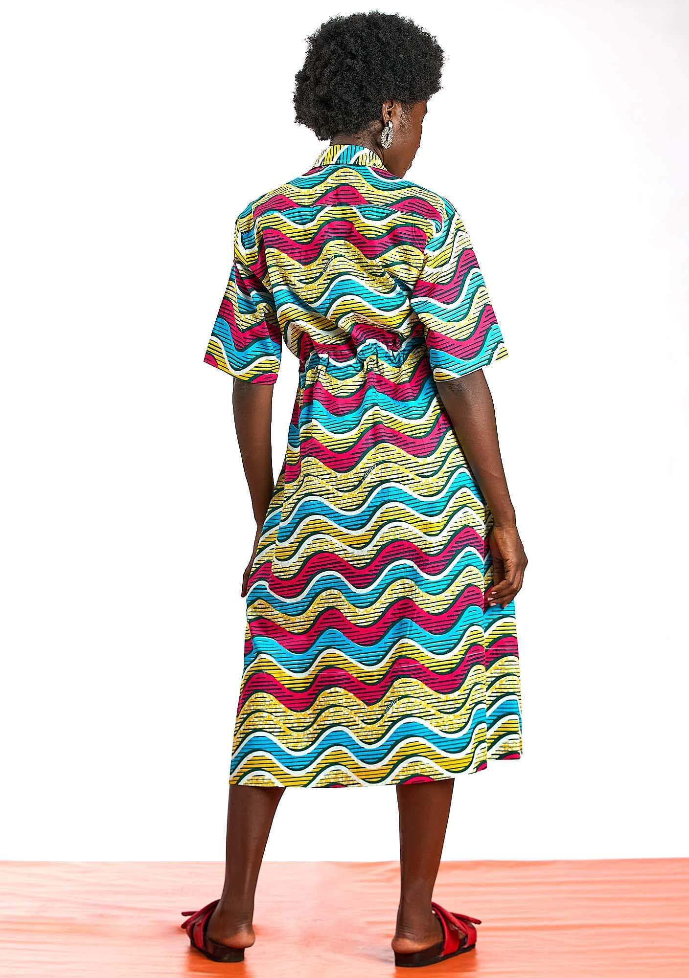 YEVU VIP Women - Dress Drawstring Midi Dress - Heatwave