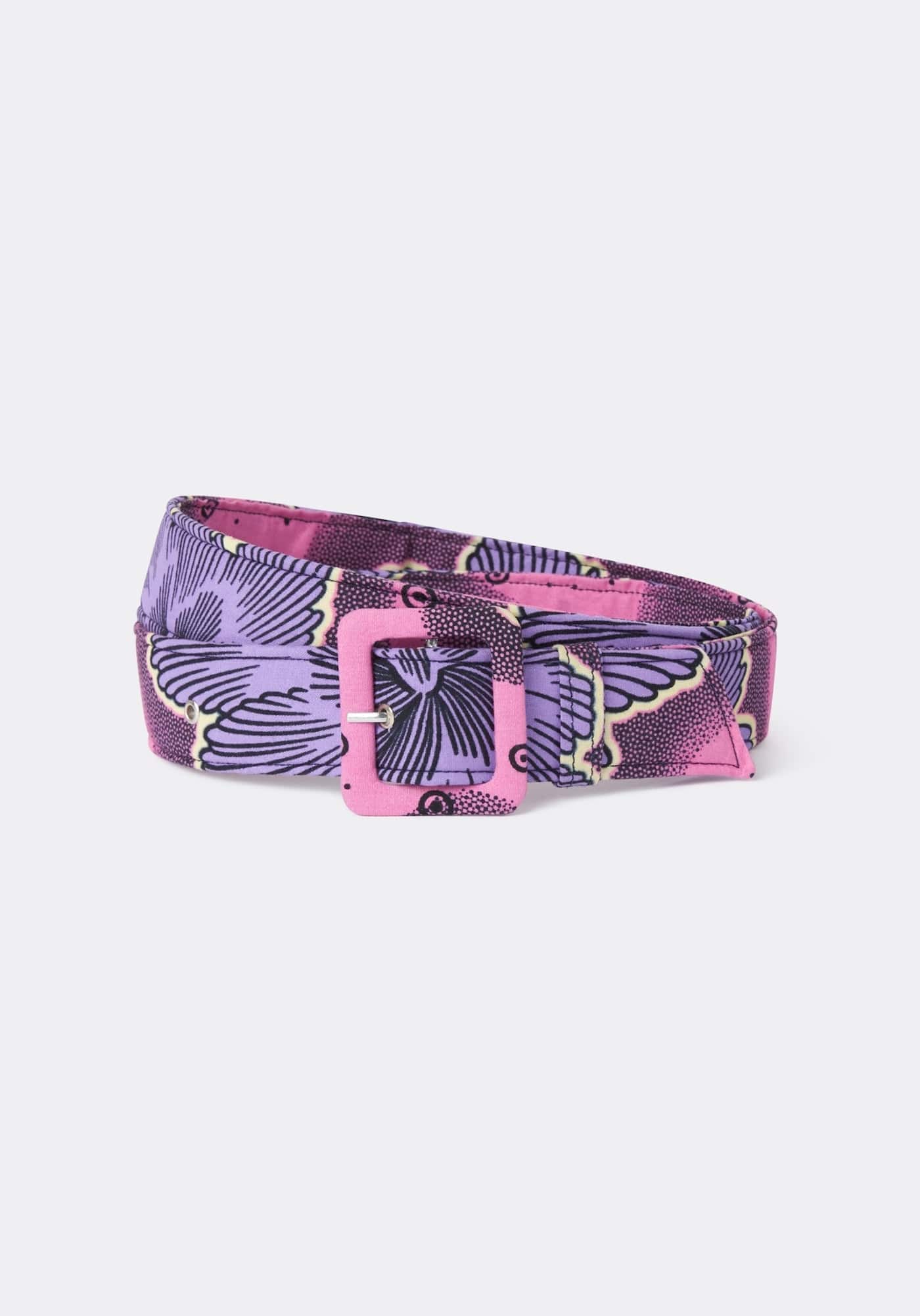 YEVU Accessories - Belts Standard Belt - Purple Flowers