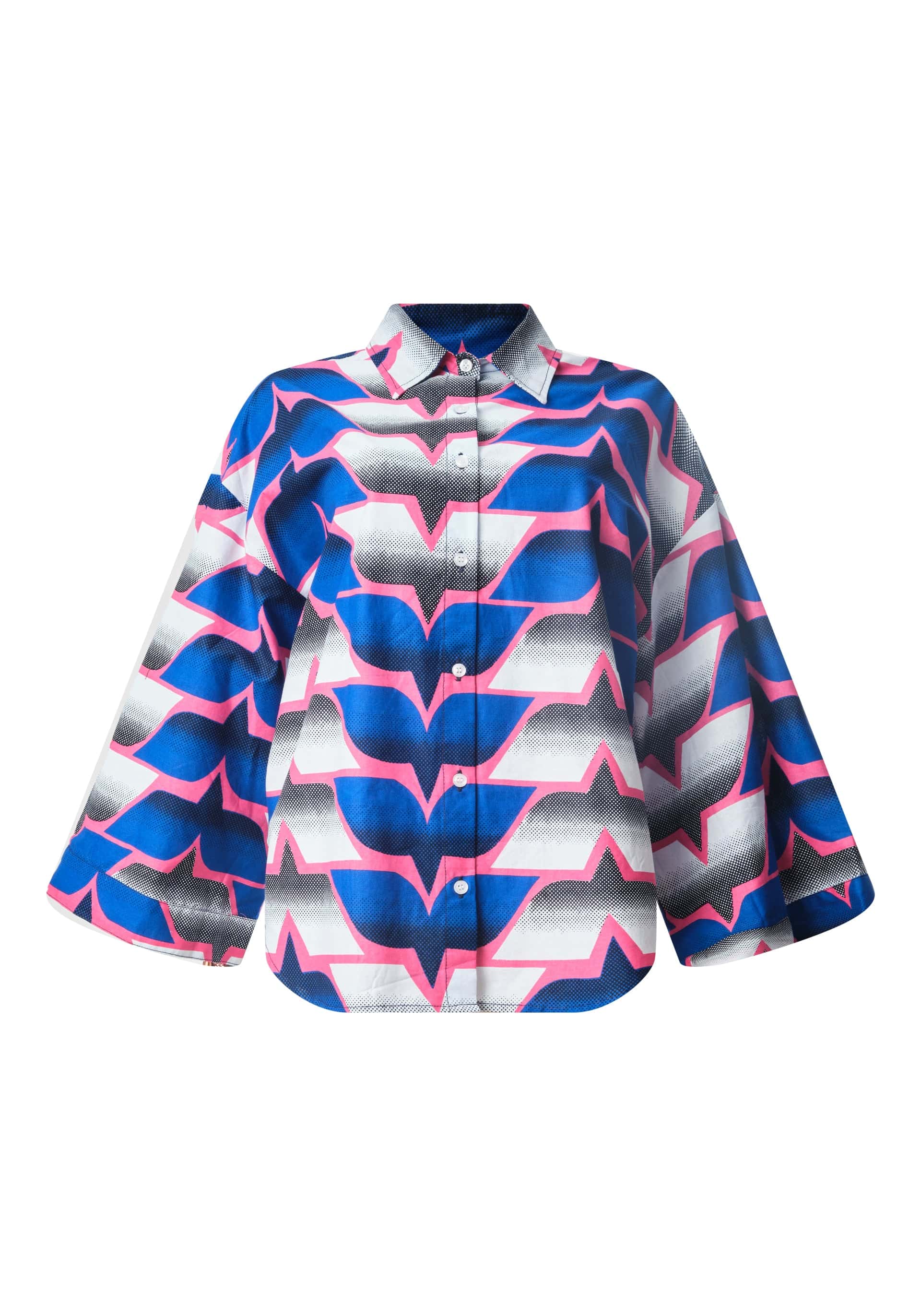 YEVU Women - Top Big Blouse - Blue Wings