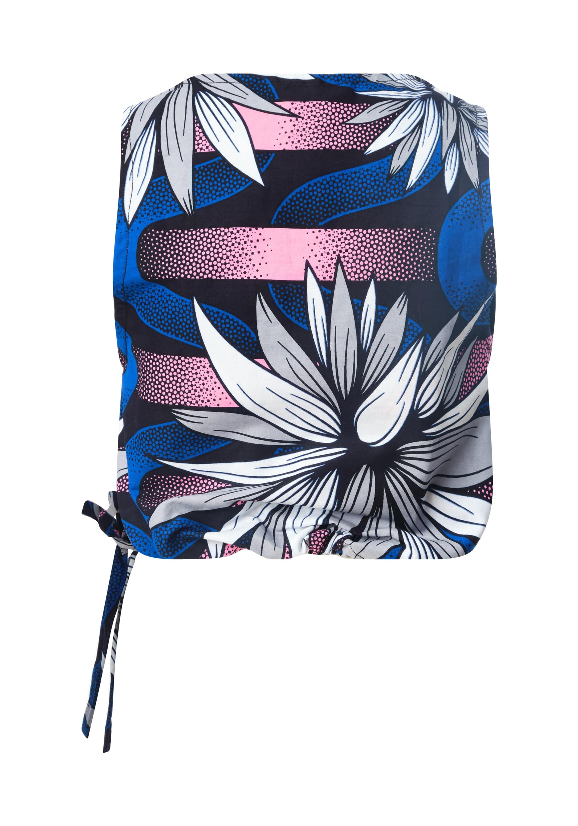 YEVU Women - Top Crop Drawstring Top - Full Bloom