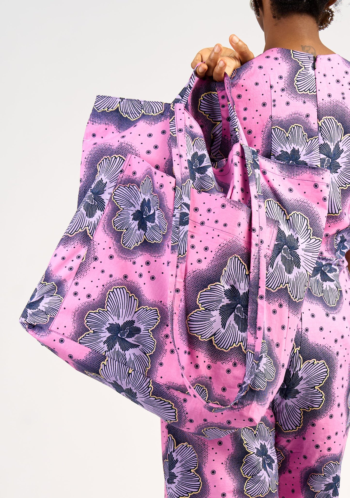YEVU Accessories - Bag Double Strap Bag - Purple Flowers