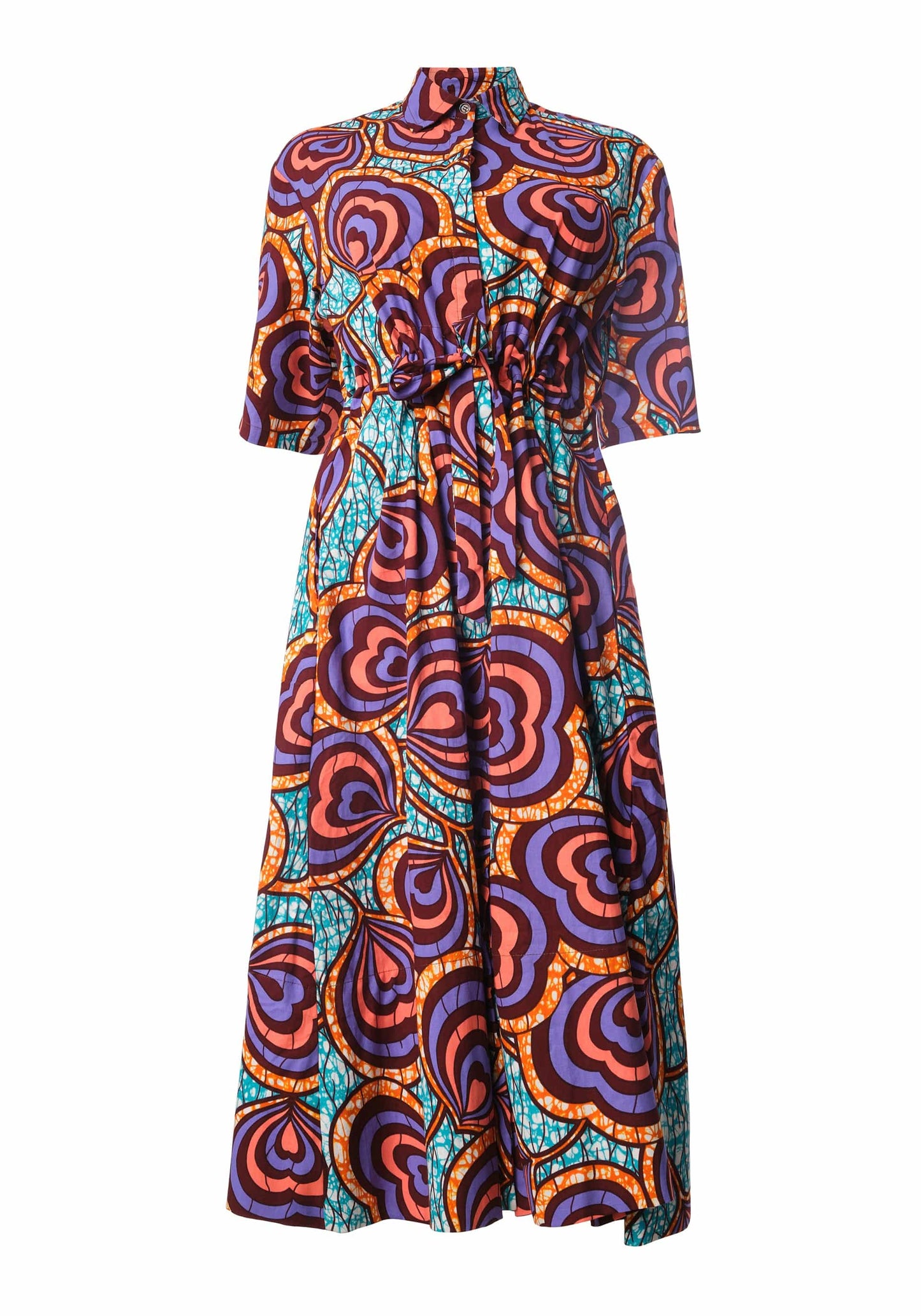 YEVU Women - Dress Drawstring Midi Dress - Love Print