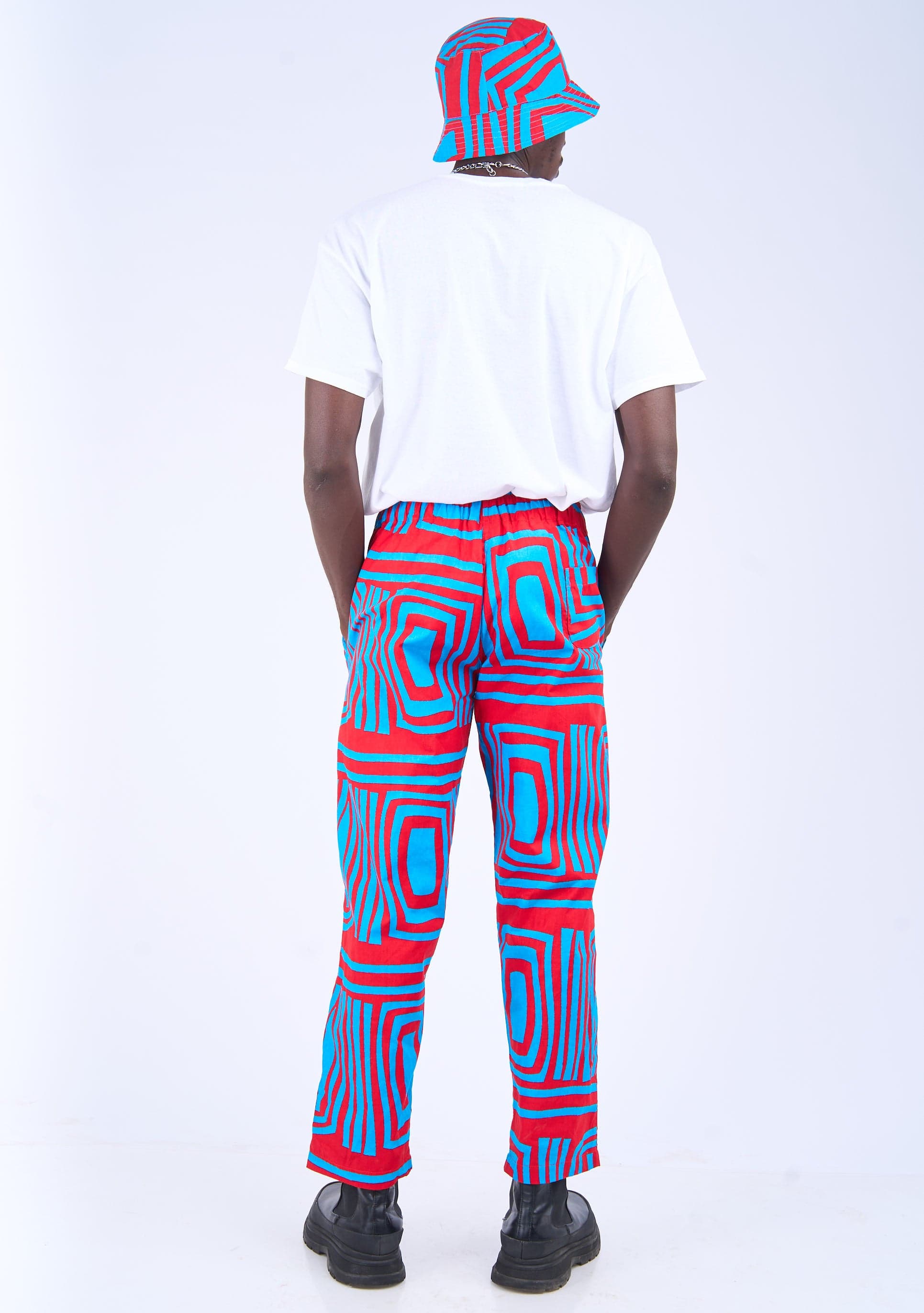 YEVU Men - Trousers Drawstring Pant - Monochrome New Wave