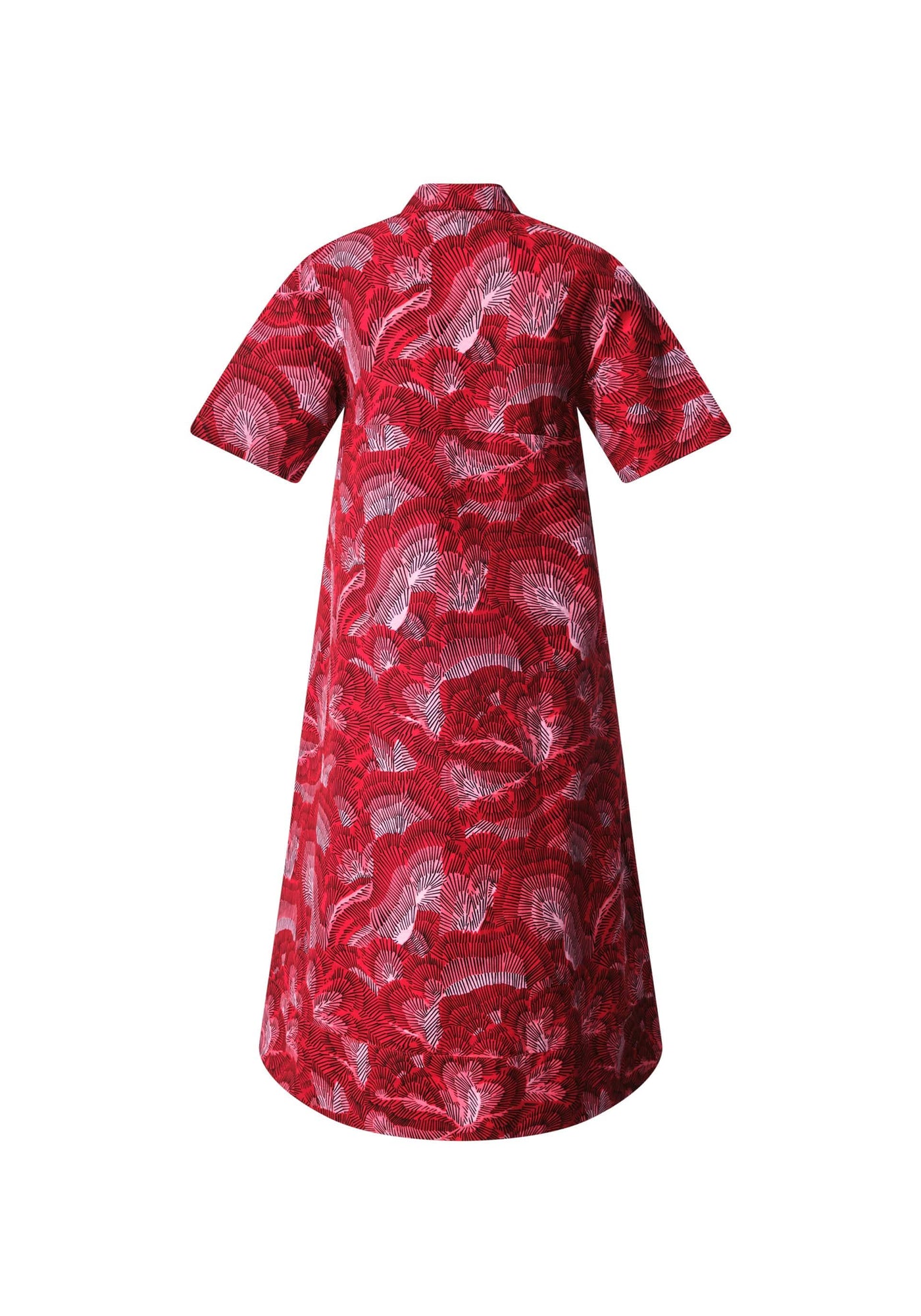 YEVU Women - Dress Easy Midi - Red Feathers