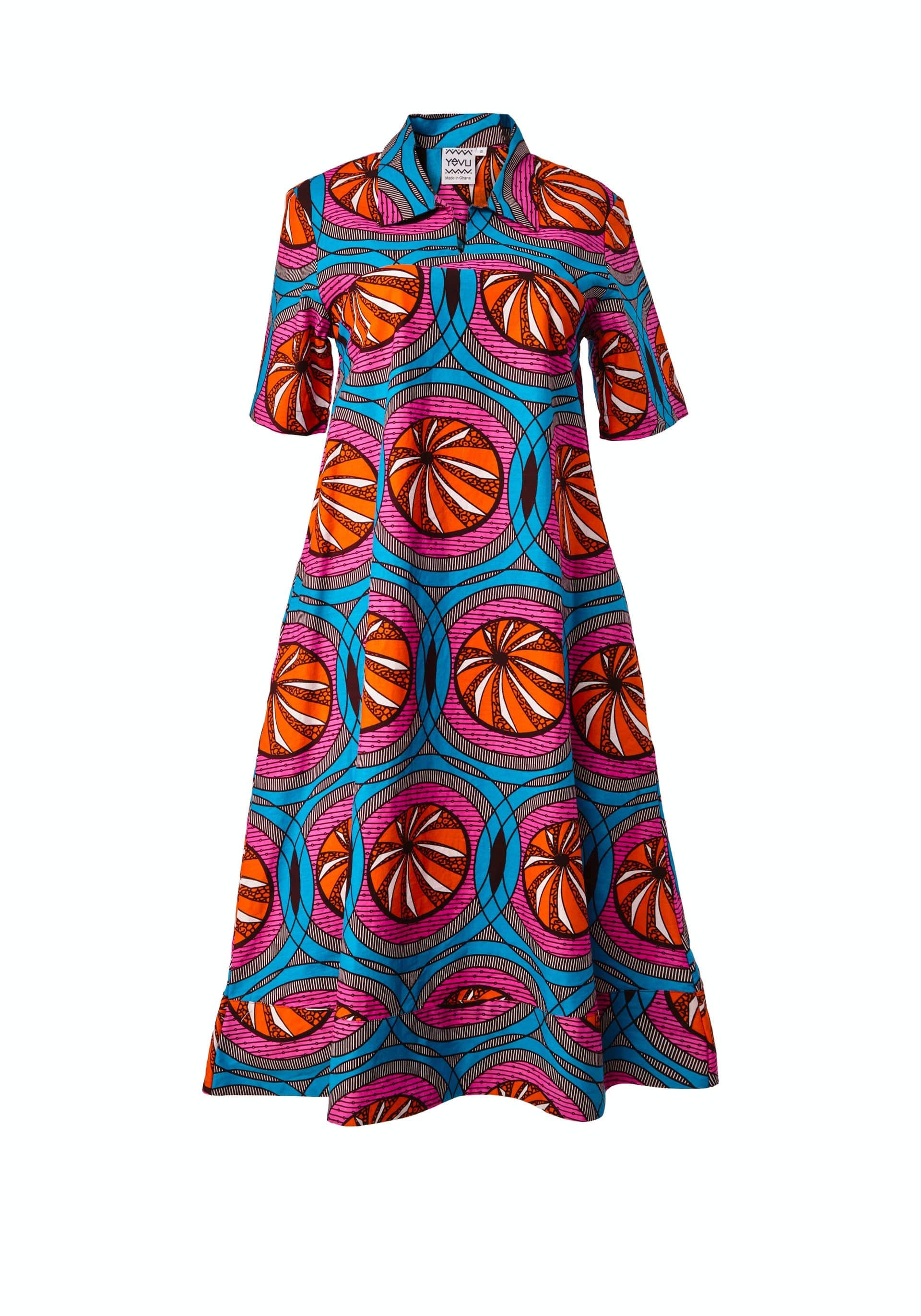 Yevu Women - Dress Easy Midi - Tangerine Dreams