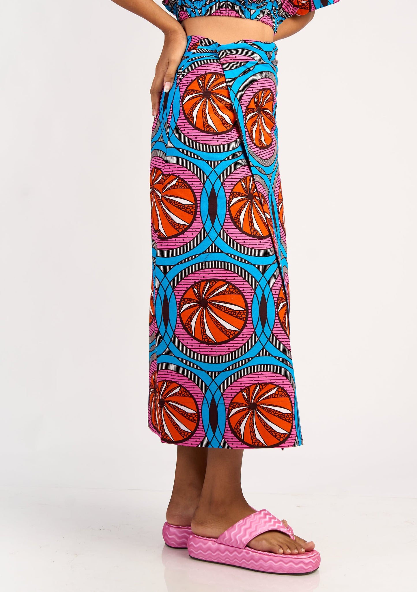YEVU Women - Skirt Extended Wrap Skirt - Tangerine Dreams