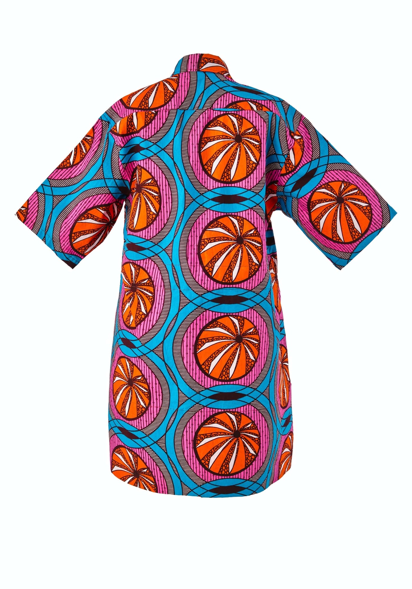 Yevu Women - Dress Half Drawstring Dress - Tangerine Dreams