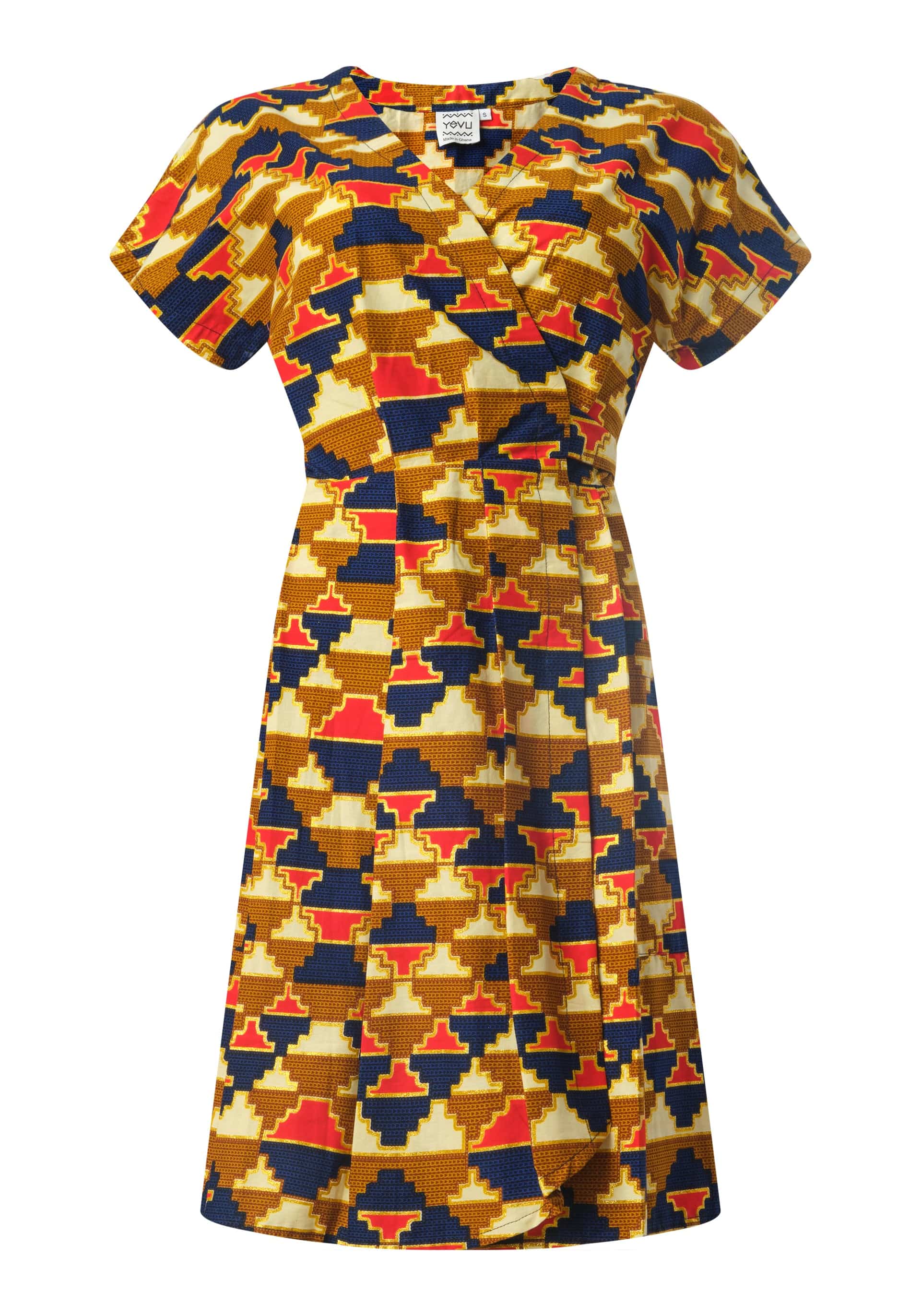 YEVU Women - Dress Half Length Wrap Dress - Pyramid