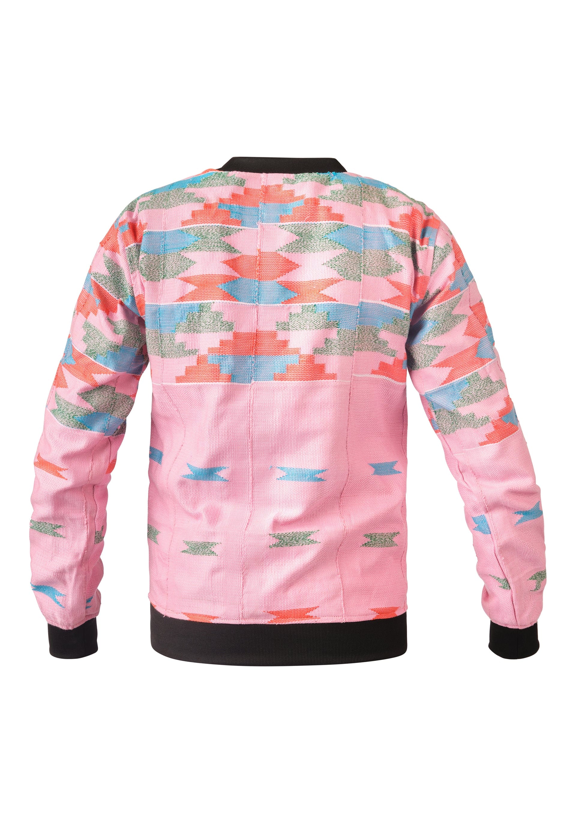 YEVU Women - Jacket Jumper - Rose Pink Kente