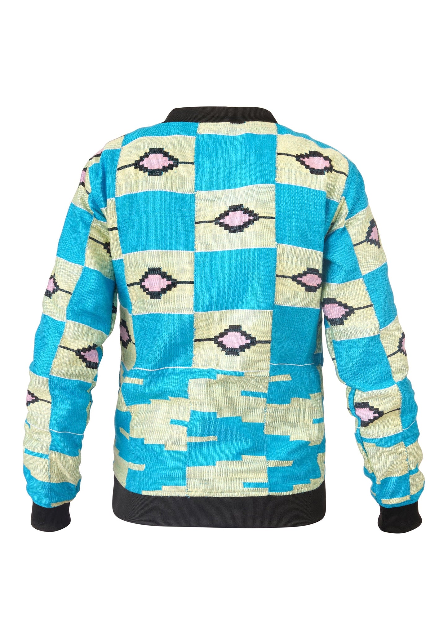 YEVU Women - Jacket Jumper - Sky Blue Kente