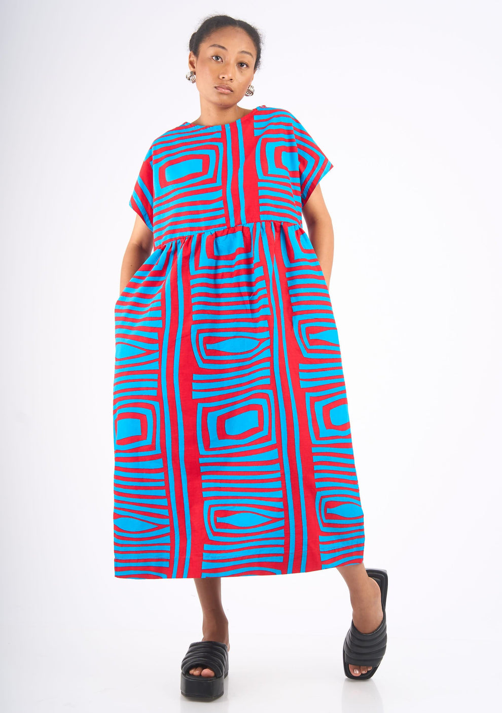 Kaftan Dress - Monochrome New Wave – YEVU