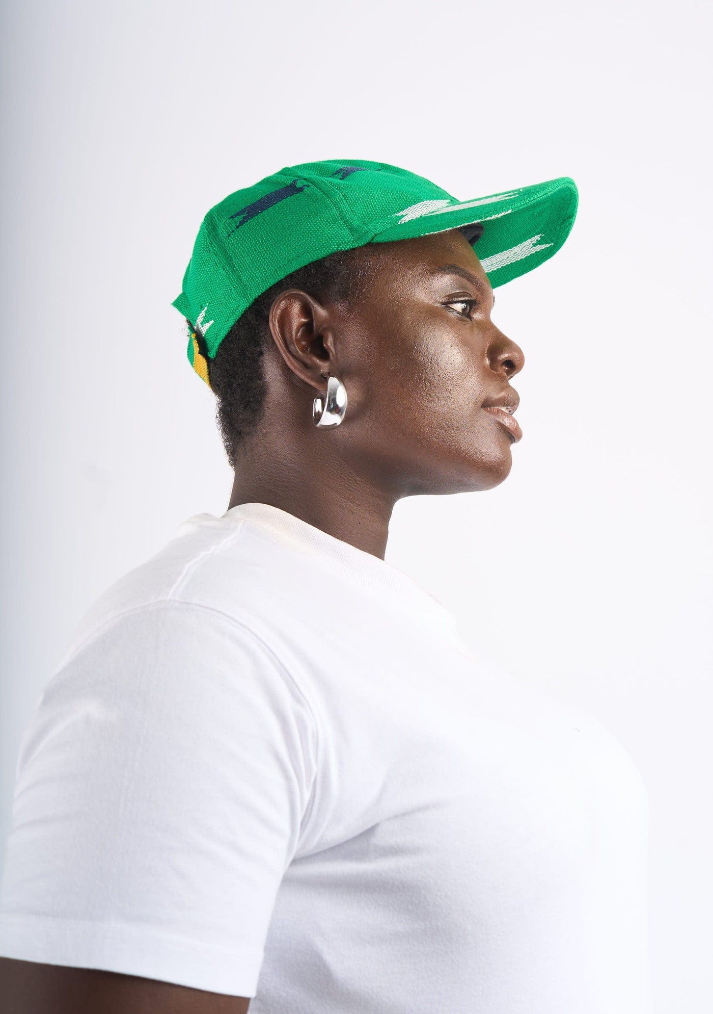 YEVU Accessories - Headwear Kente Cap - Green Stars