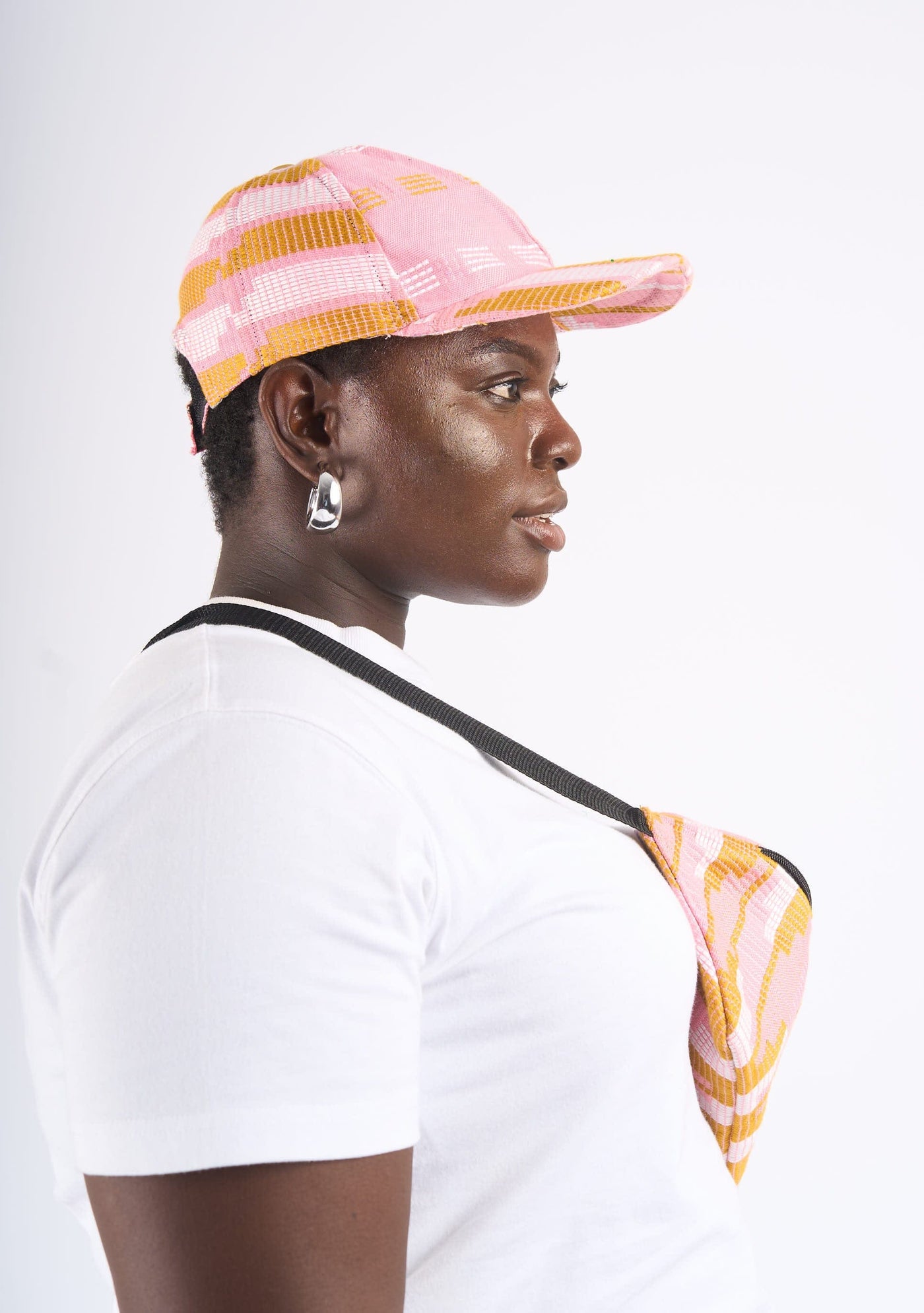 YEVU Accessories - Headwear Kente Cap - Pink Royals