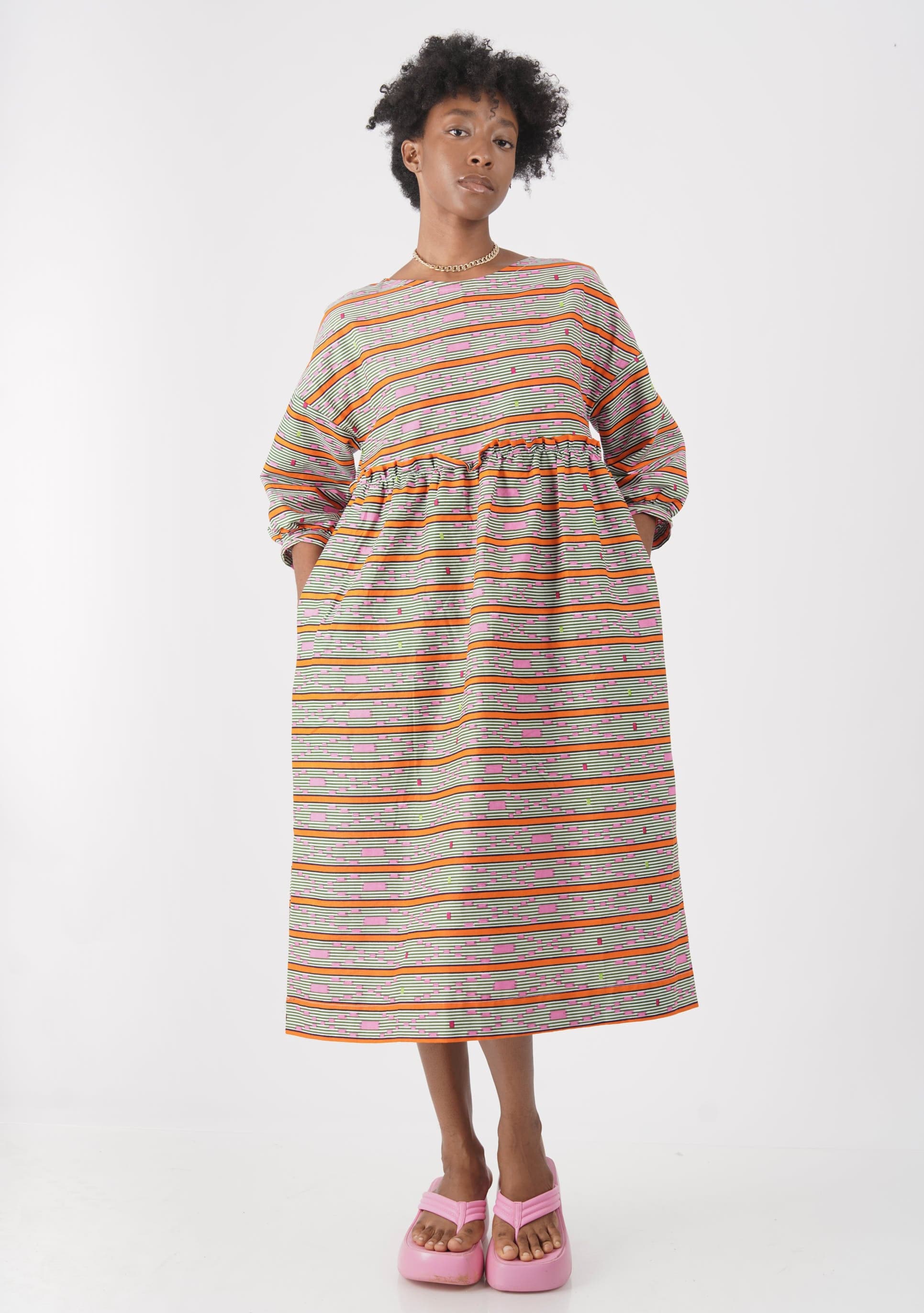 YEVU Women - Dress Midi Smock Dress - Internet