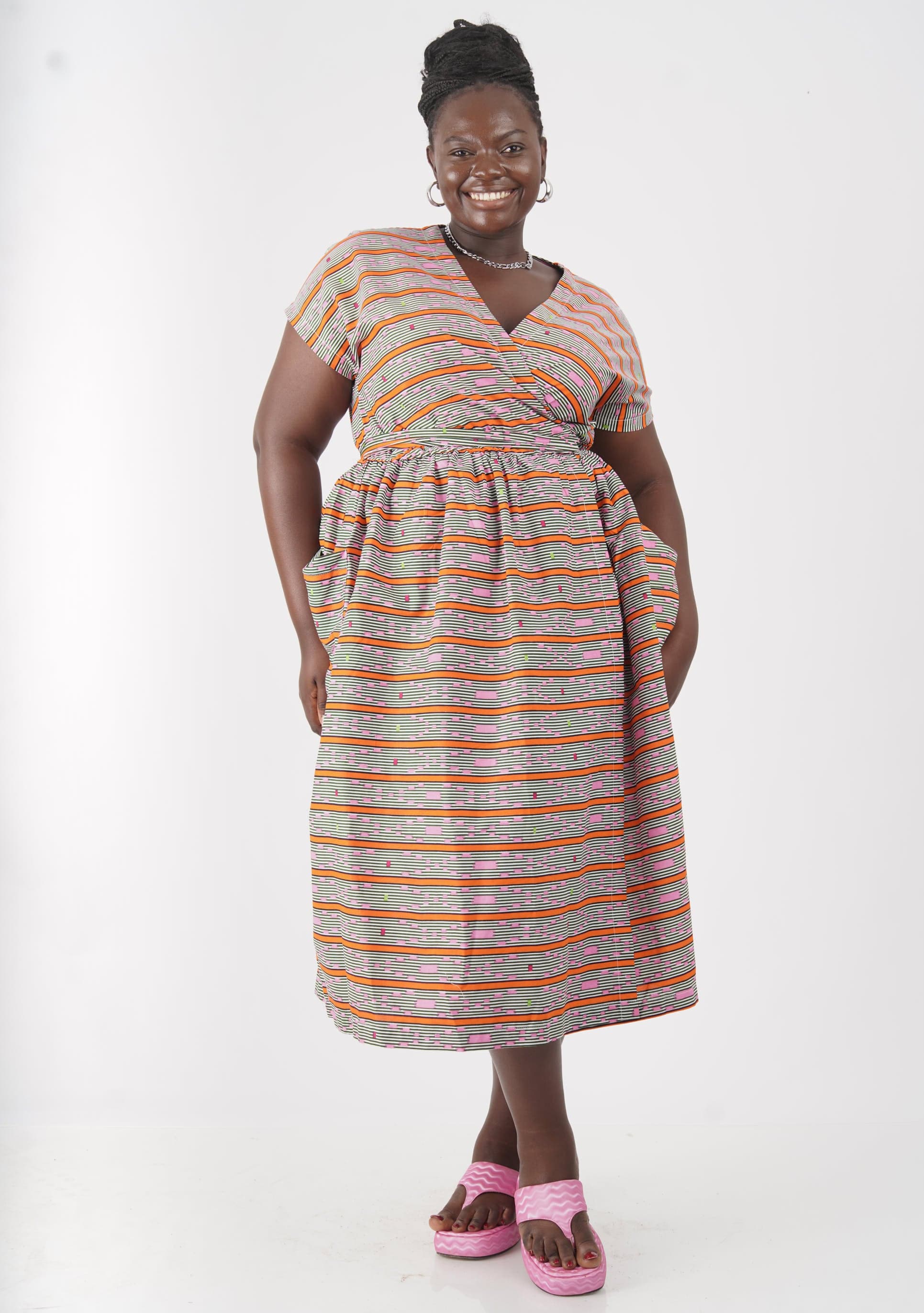 YEVU Women - Dress Midi Wrap Dress - Internet