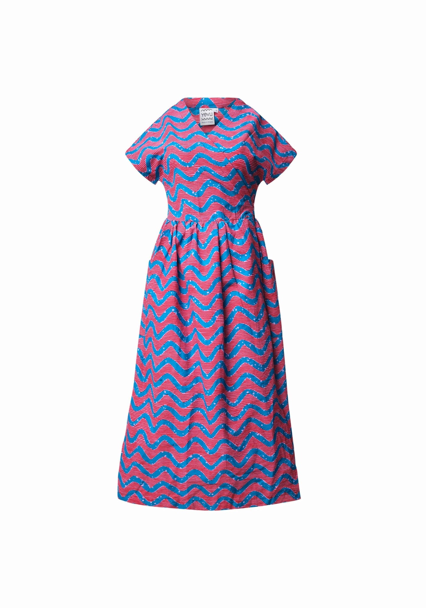 YEVU Women - Dress Midi Wrap Dress - Pink Sugarcane