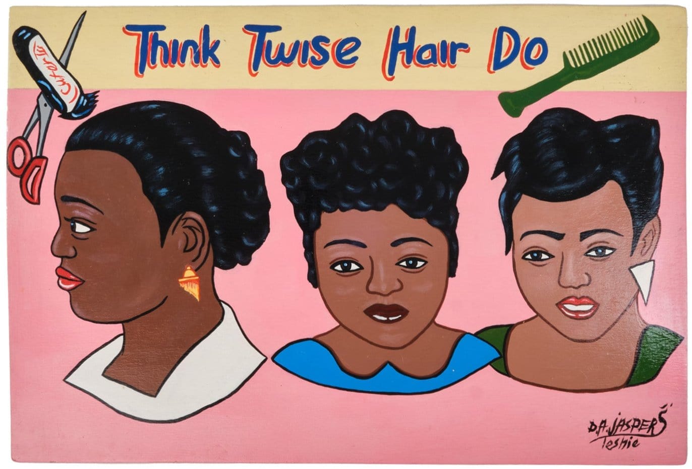 YEVU Homewares Original Artwork - Think Twice Hair Do