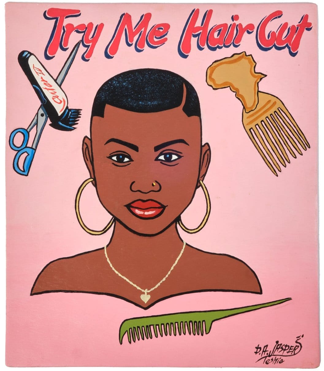 YEVU Homewares Original Artwork - Try Me Hair Cut