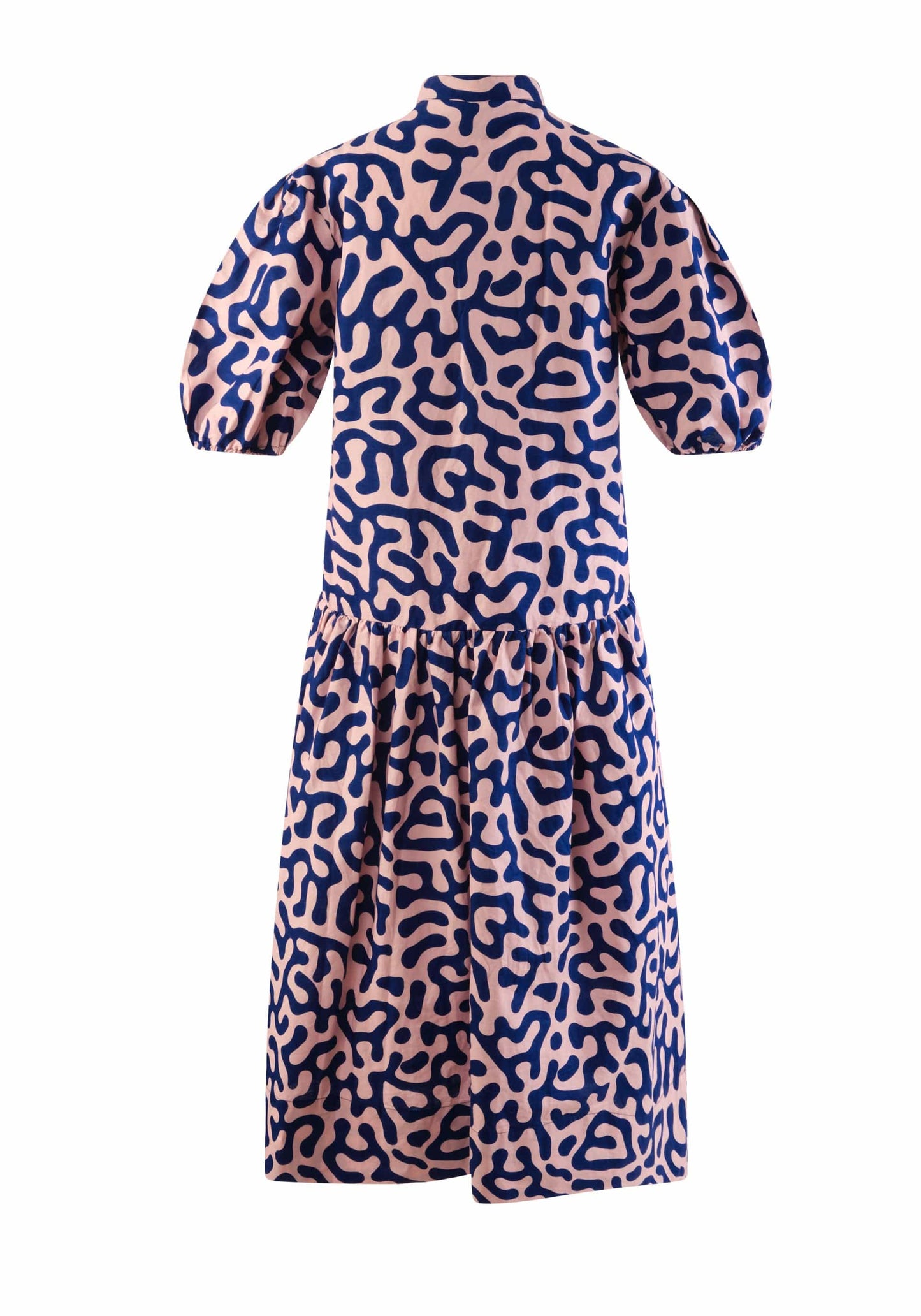 Yevu Women - Dress Puff Sleeve Midi Dress - Big Business