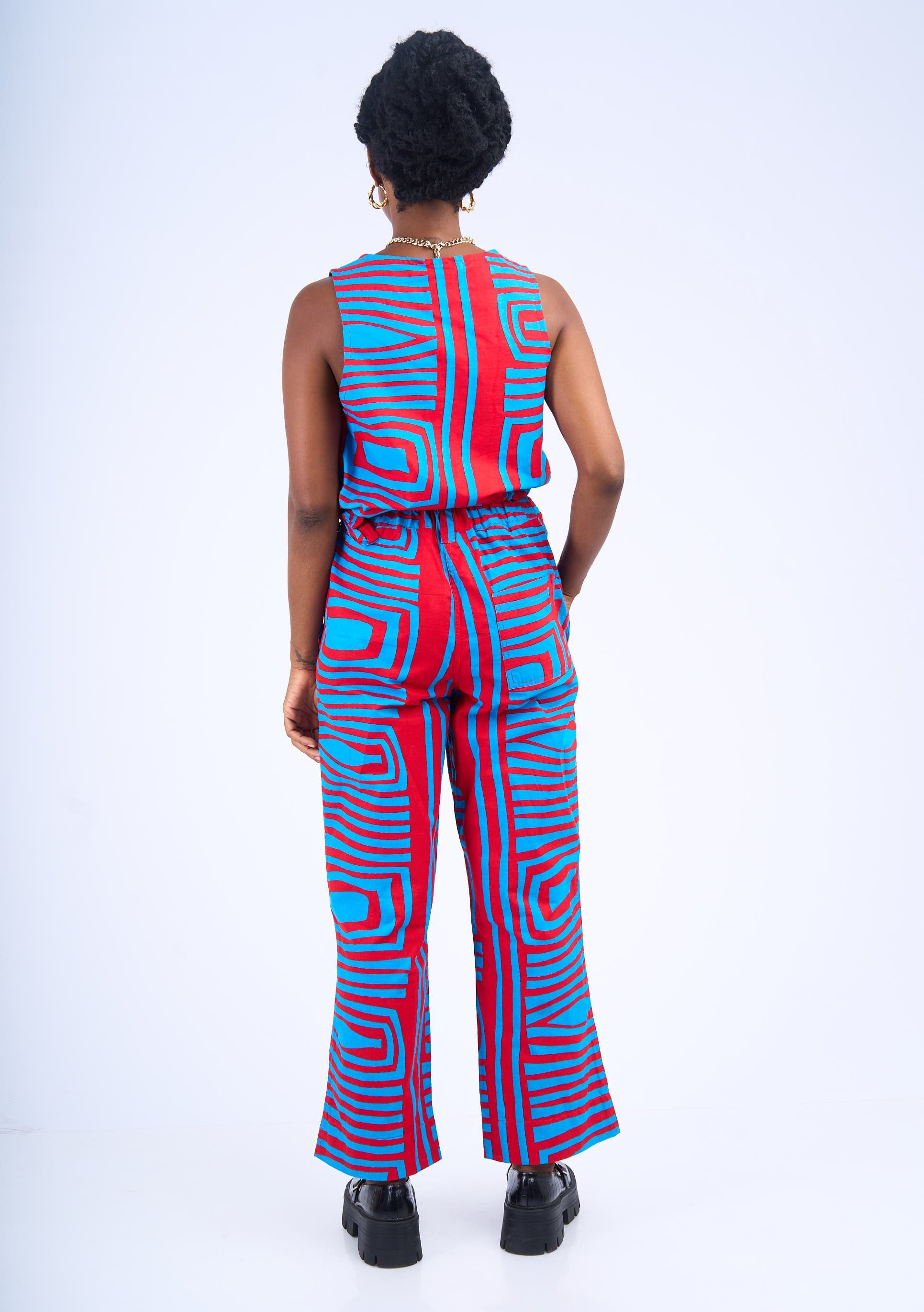 Relaxed Straight Leg Pants - Monochrome New Wave