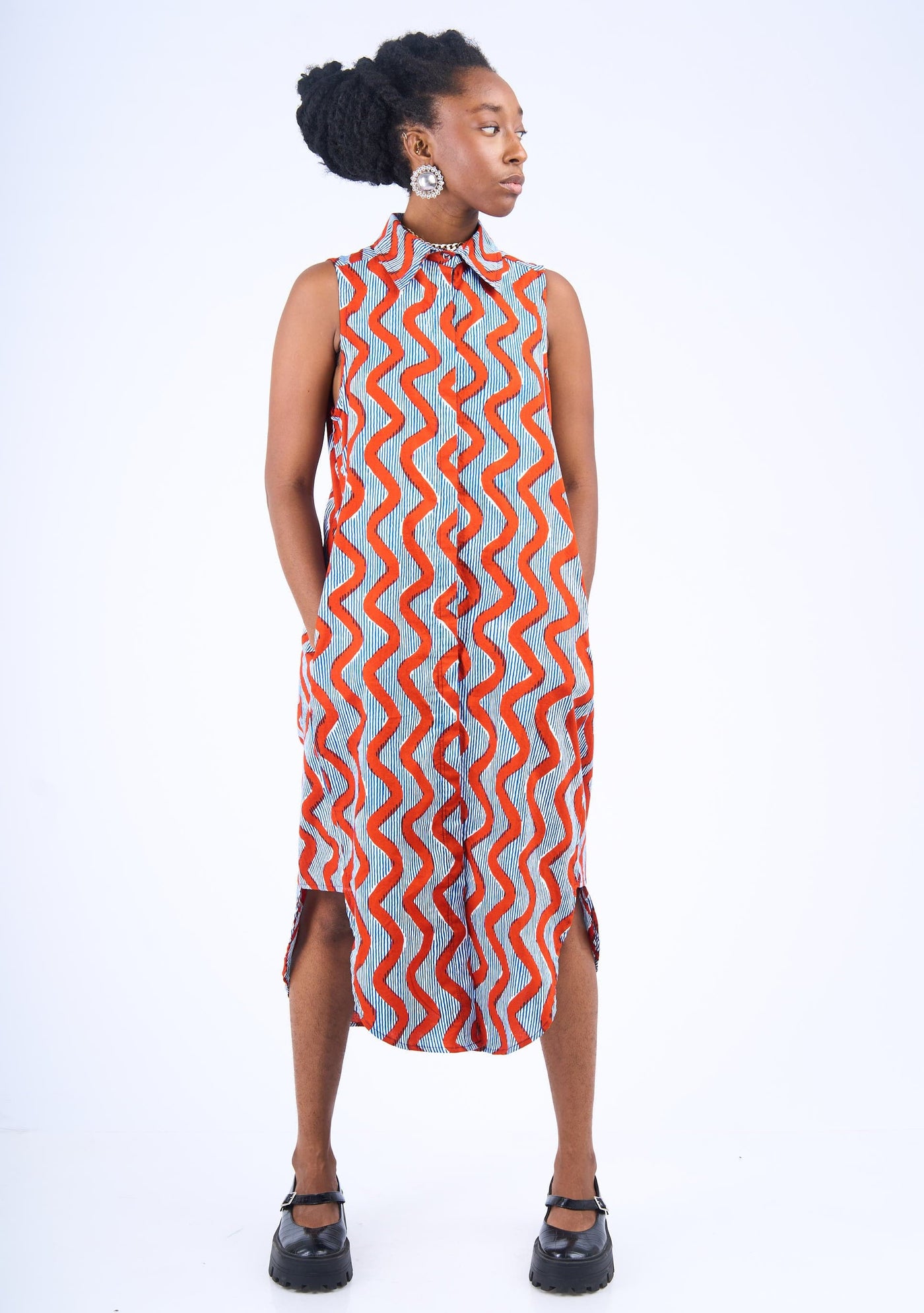 YEVU SALE Women - Dress Panelled Shirt Dress - Mind Your Business