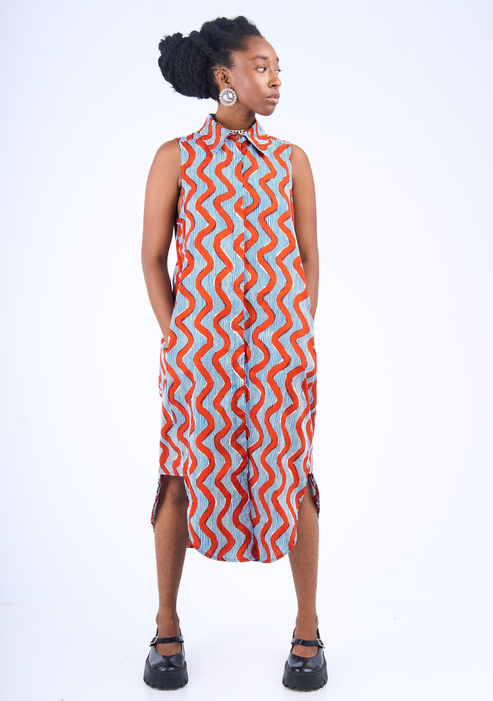 YEVU SALE Women - Dress Panelled Shirt Dress - Mind Your Business