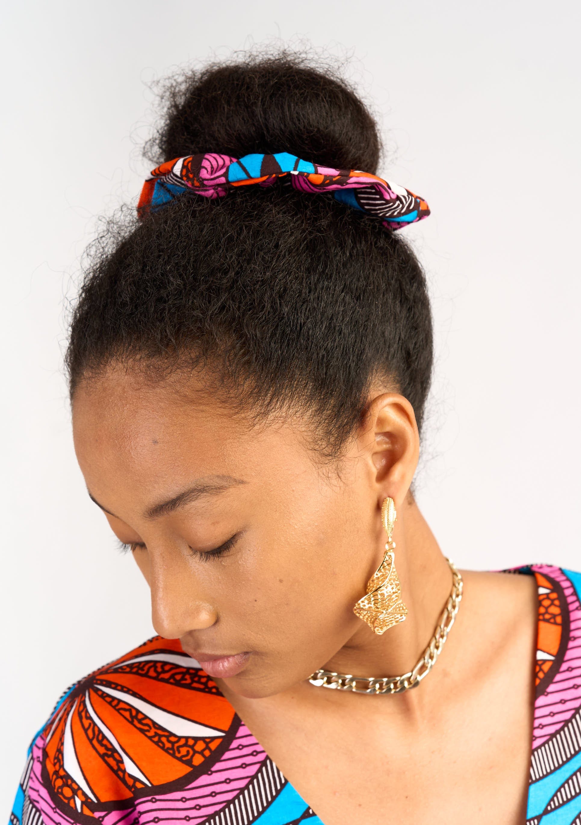 YEVU Accessories - Headwear Scrunchie - Tangerine Dreams