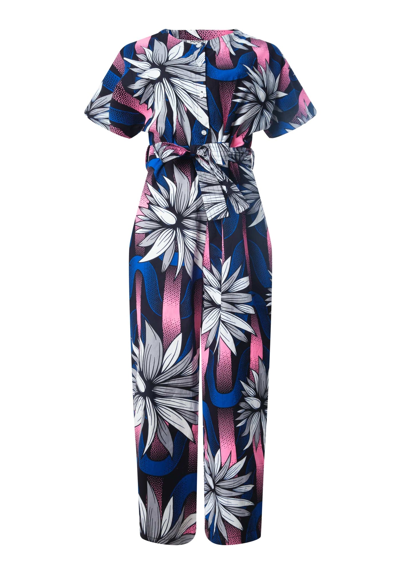 YEVU Women - One Piece Short Sleeve Jumpsuit - Full Bloom