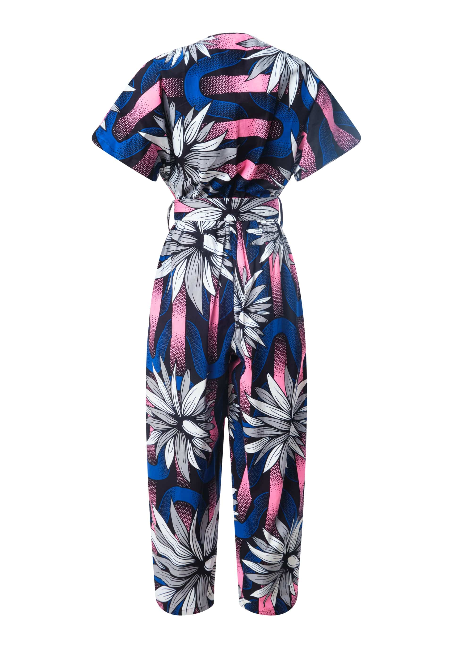 YEVU Women - One Piece Short Sleeve Jumpsuit - Full Bloom