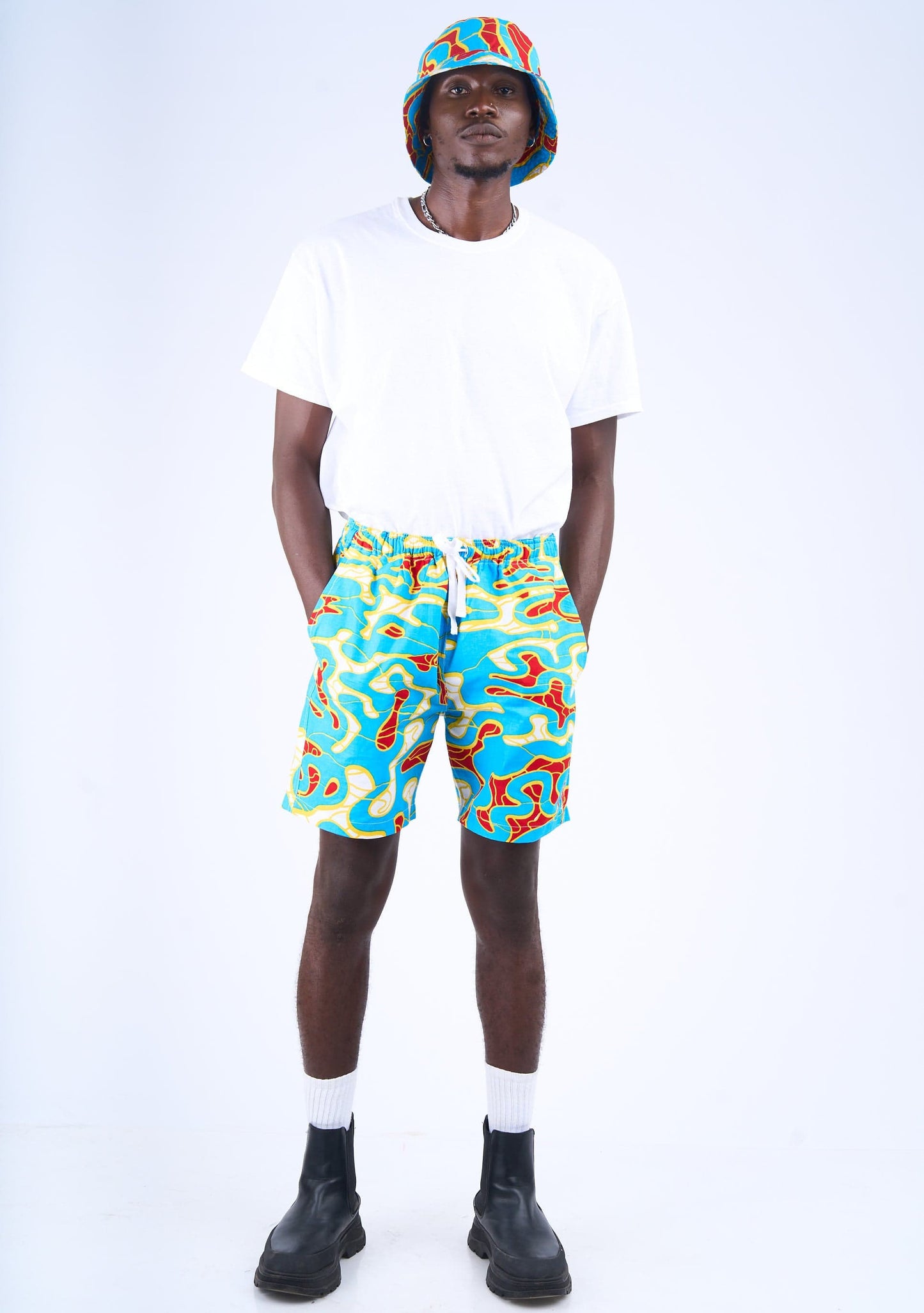 YEVU Men - Shorts Shorts - Maps New Wave