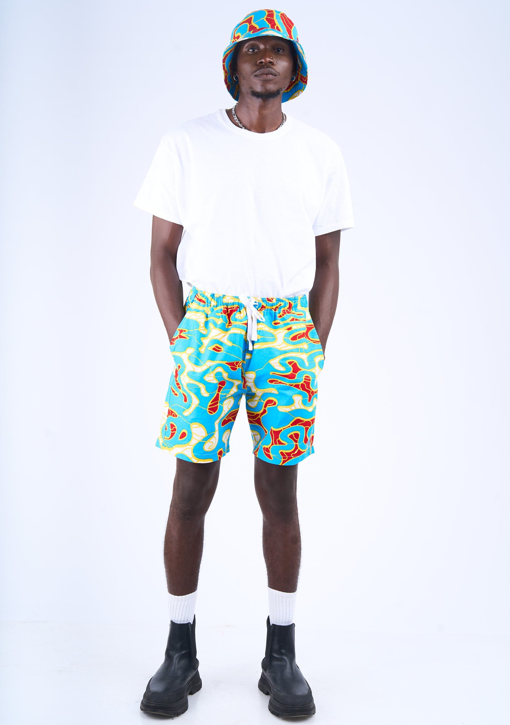 YEVU Men - Shorts Shorts - Maps New Wave
