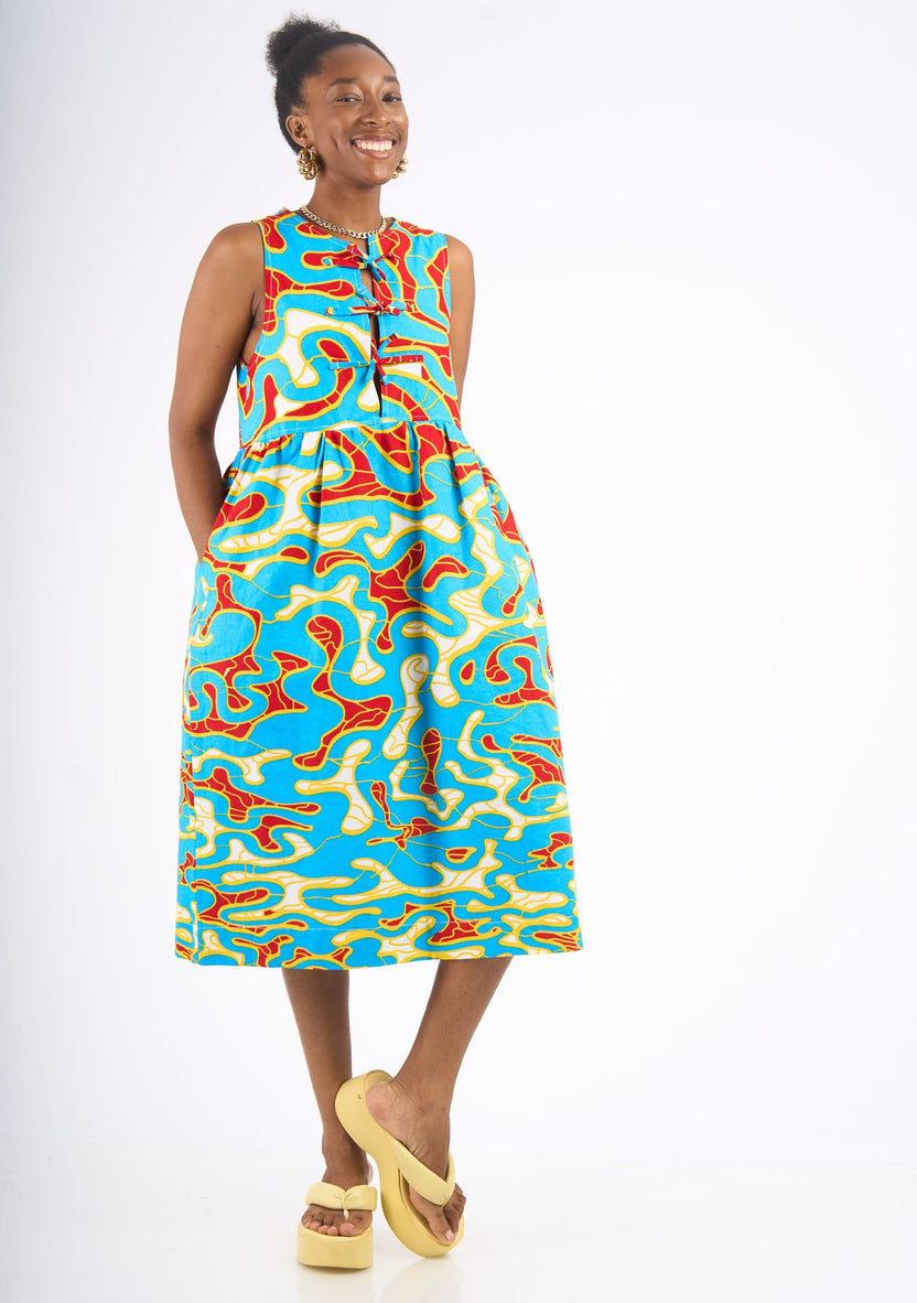 YEVU | Bright & Colourful Women's Ghanaian Print Dresses
