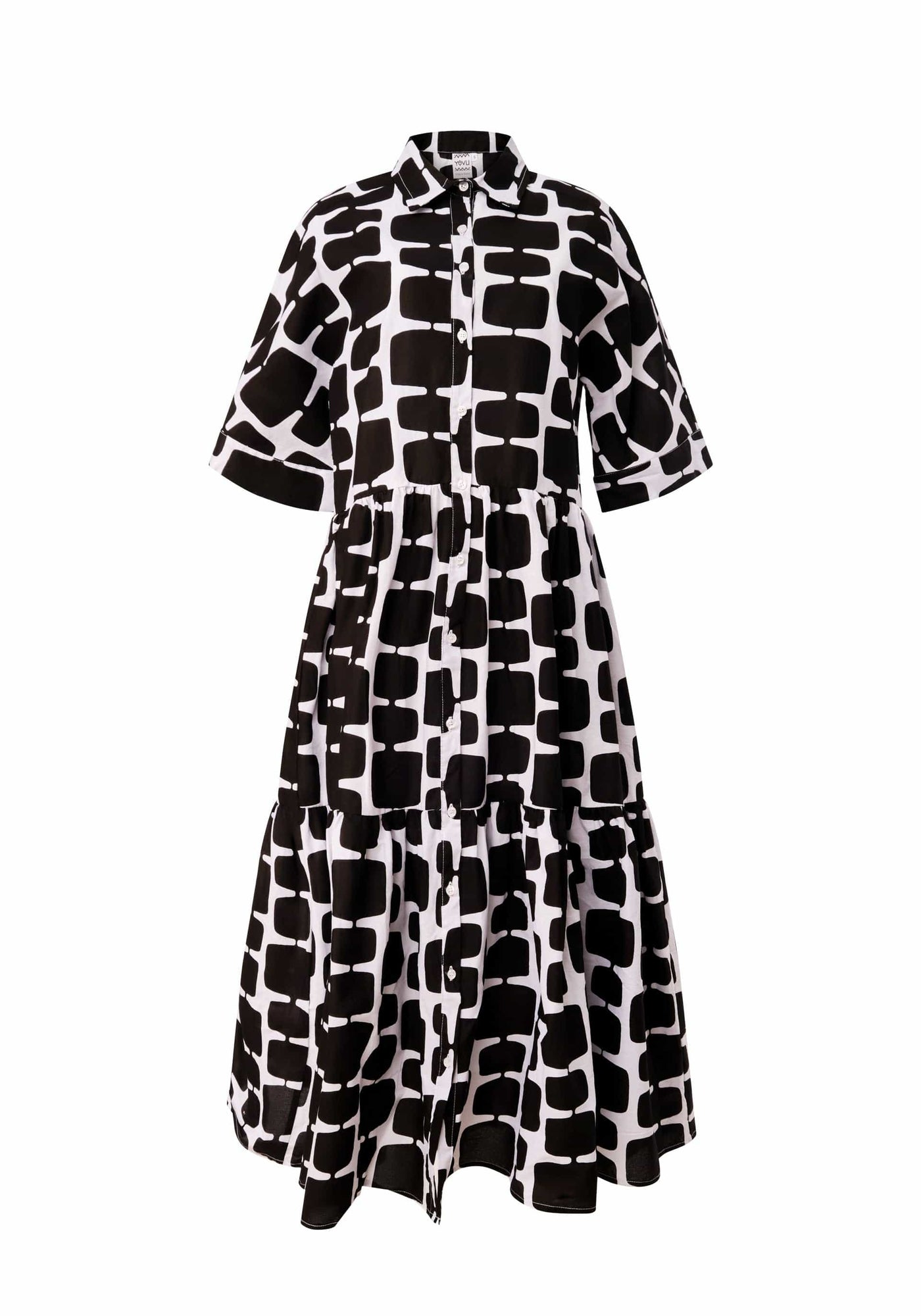 YEVU Women - Dress Tiered Maxi Dress - Lucky Charm