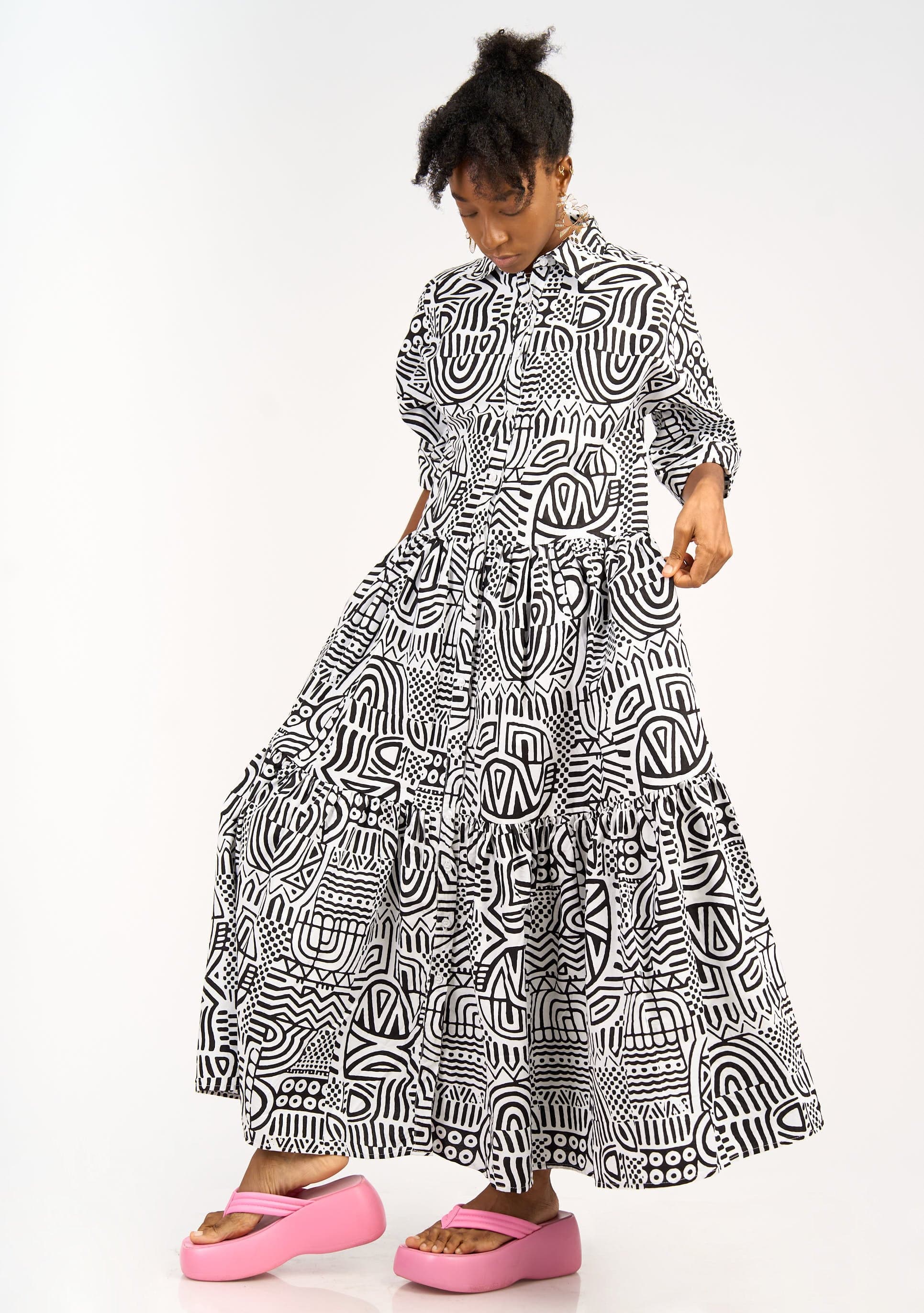 YEVU Women - Dress Tiered Maxi Dress - Twist