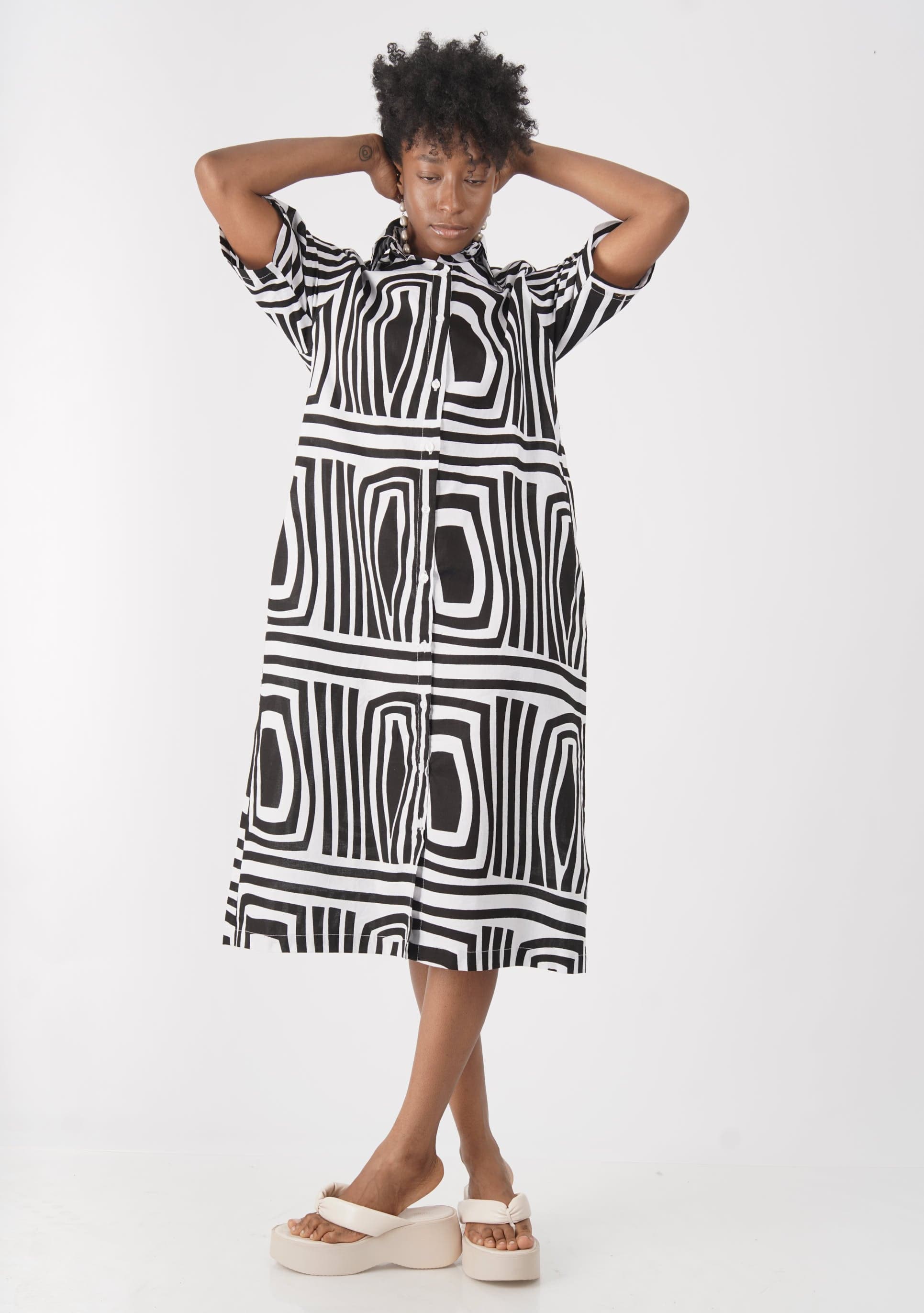 Ultimate Shirt Dress Monochrome