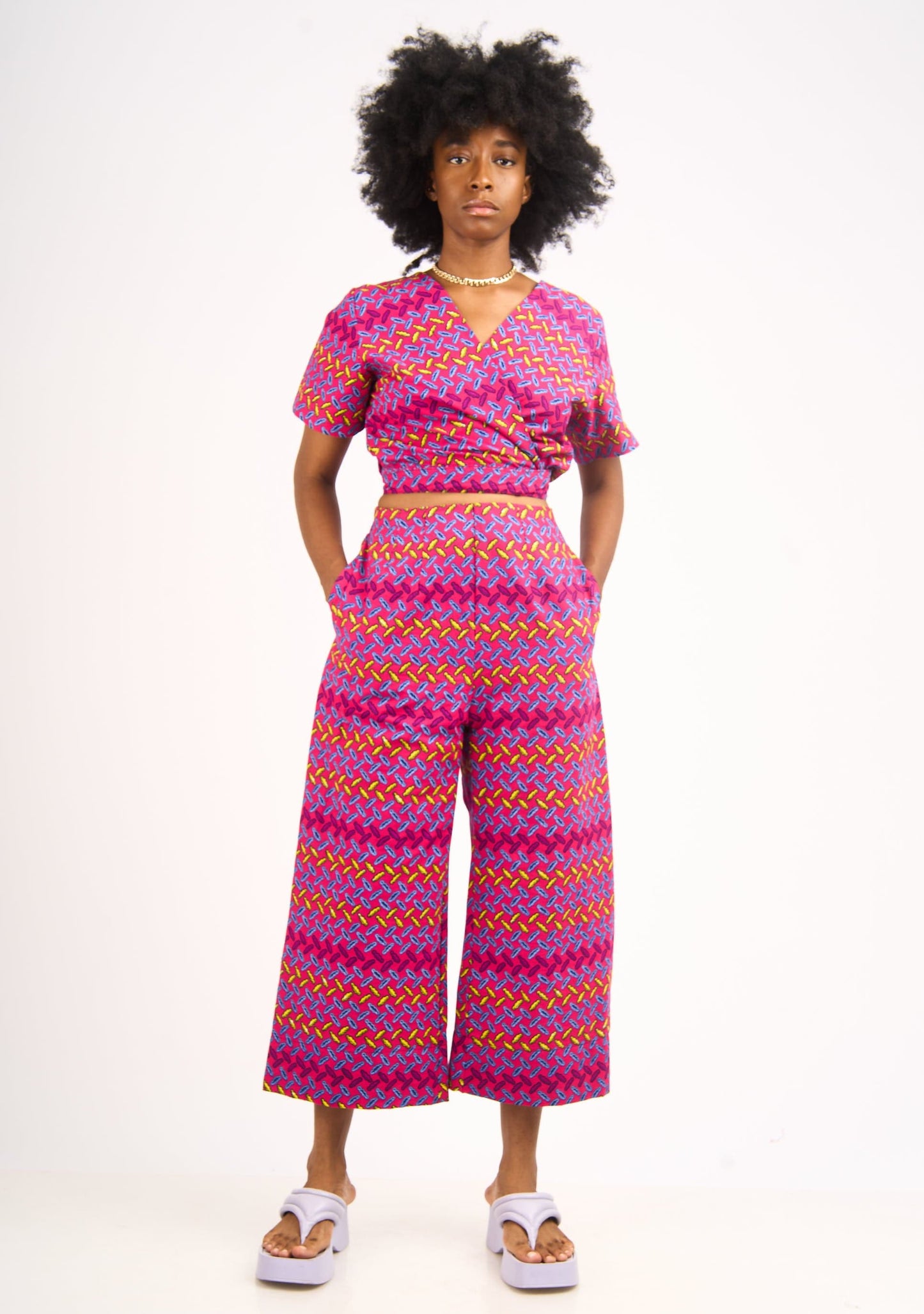 YEVU Women - Trousers Wide Leg Pants - Pollen