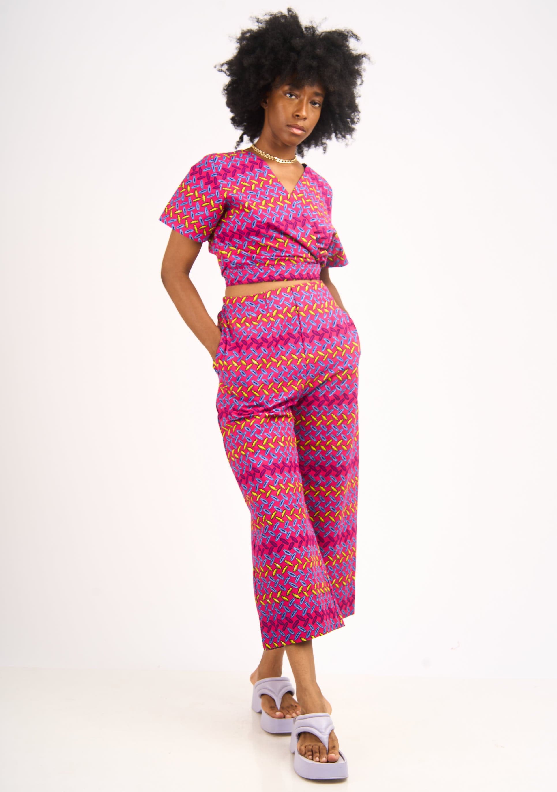 YEVU Women - Trousers Wide Leg Pants - Pollen