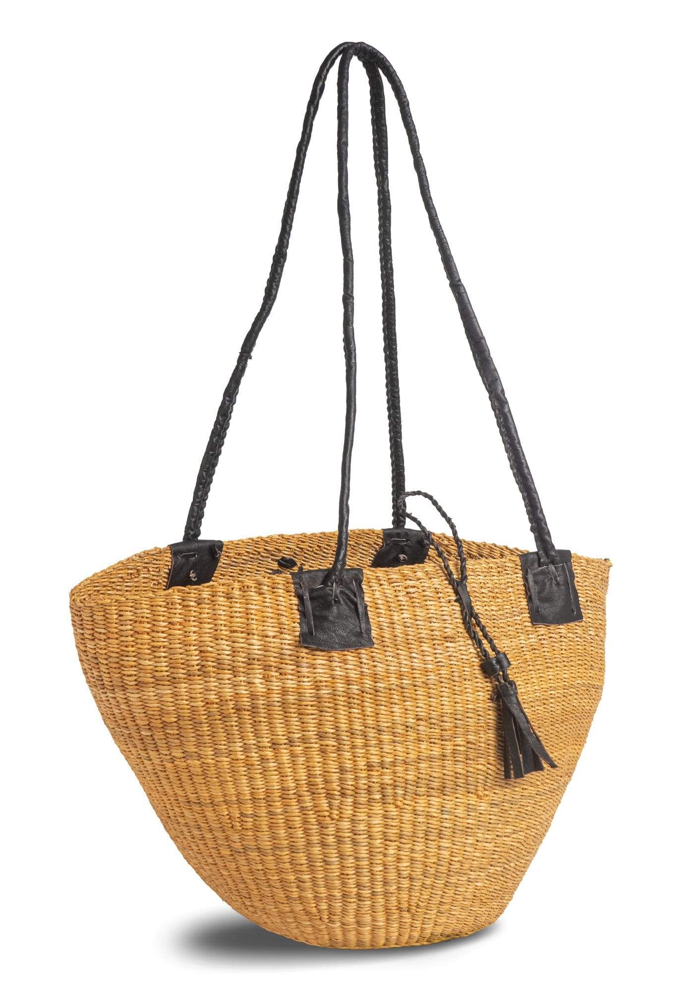 YEVU Accessories - Bag Orange Straw Bolga Handbag - Orange Straw