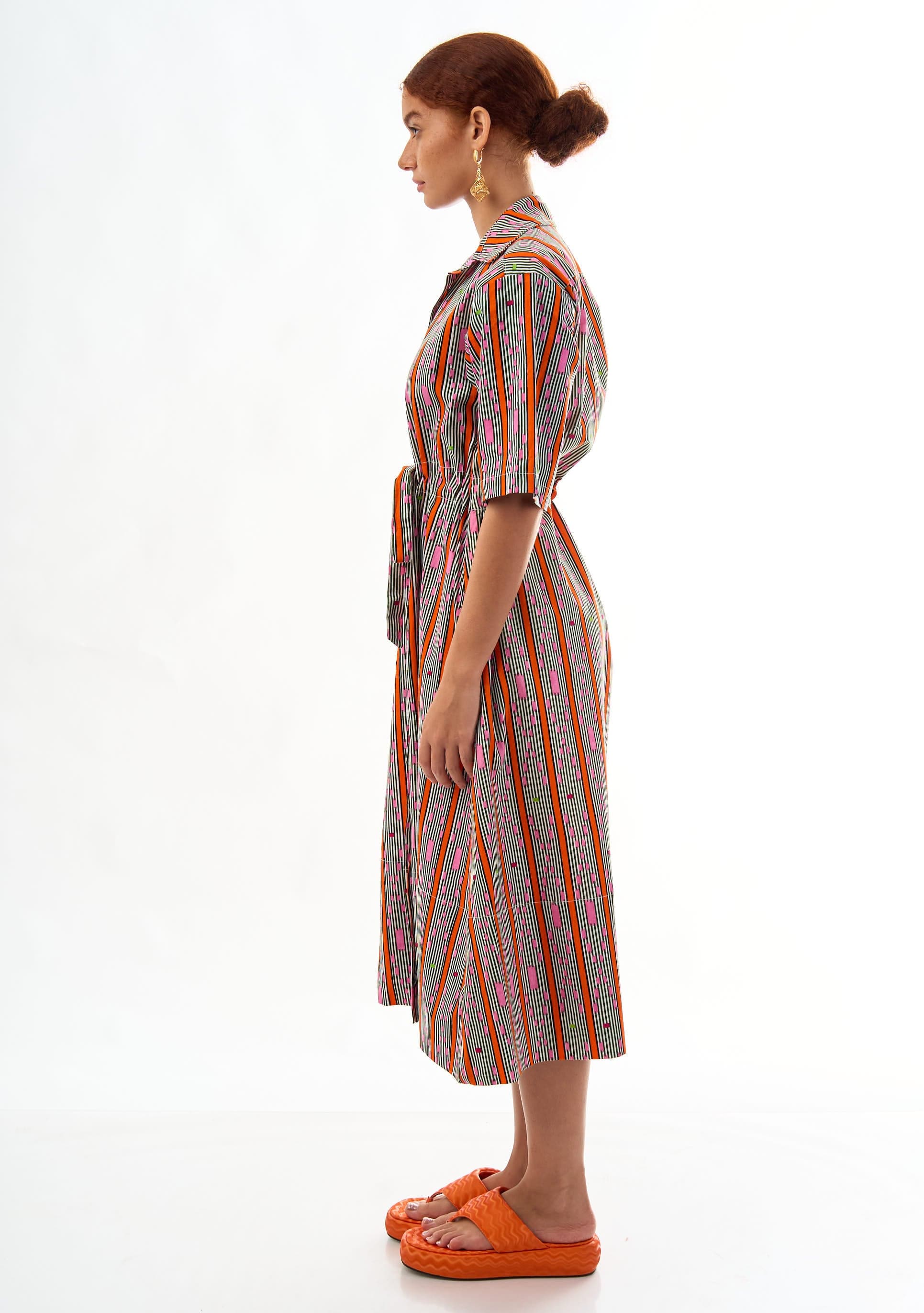 YEVU Women - Dress Drawstring Midi Dress - Internet