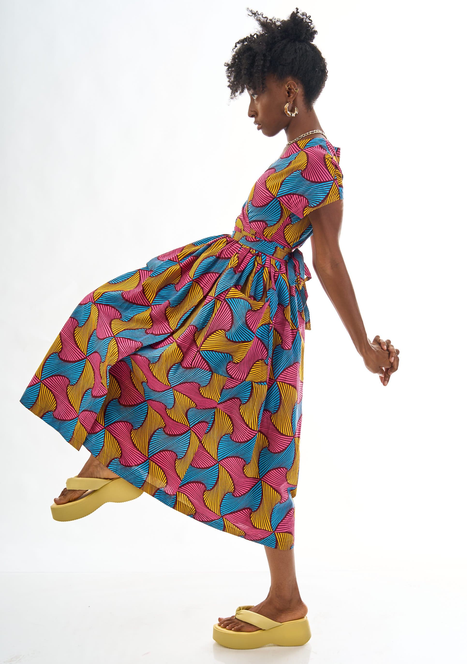 YEVU Women - Dress Midi Wrap Dress - Lollipops