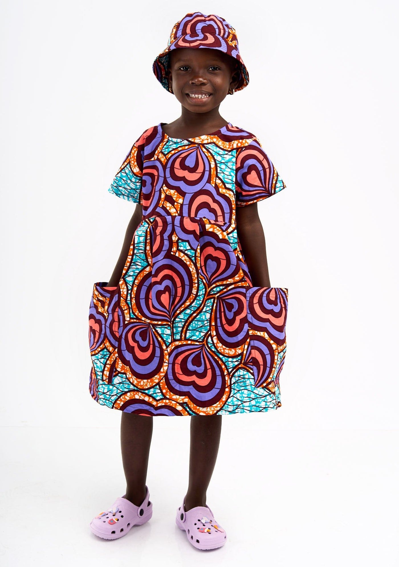 YEVU Kids Mini Smock Dress - Love Print