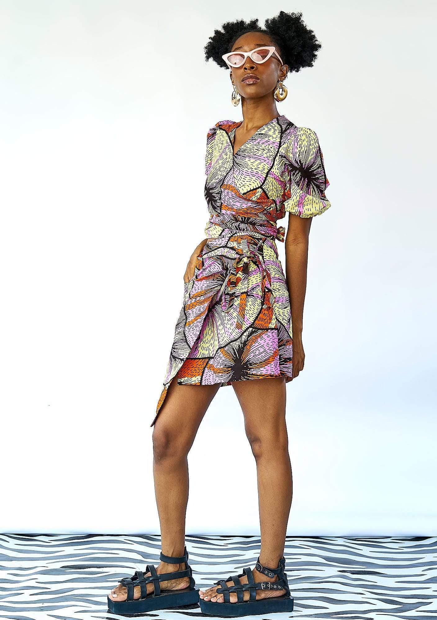 YEVU Women - Skirt Mini Wrap Skirt - In Bloom