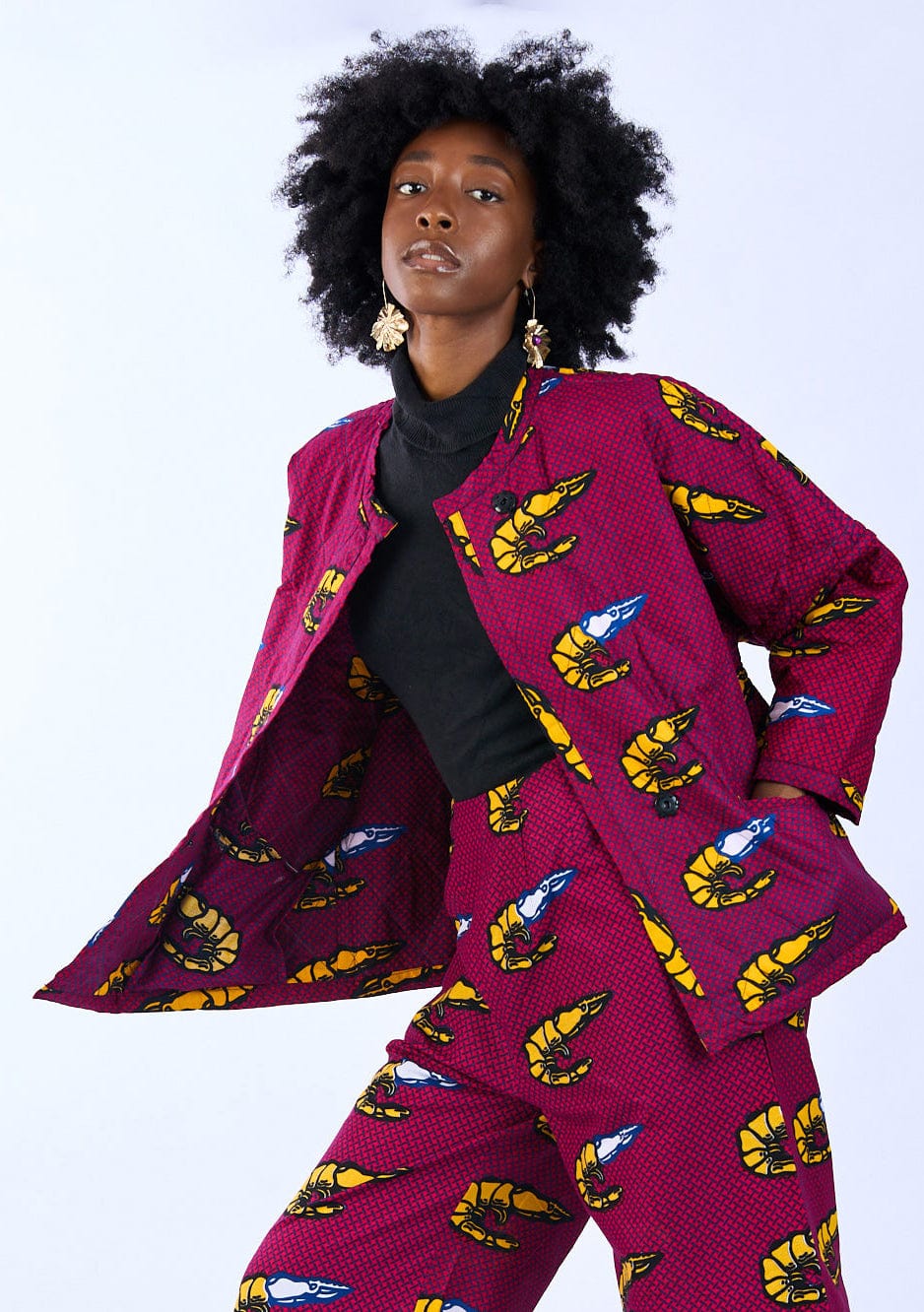 YEVU Women - Jacket Quilted Jacket - Prawns