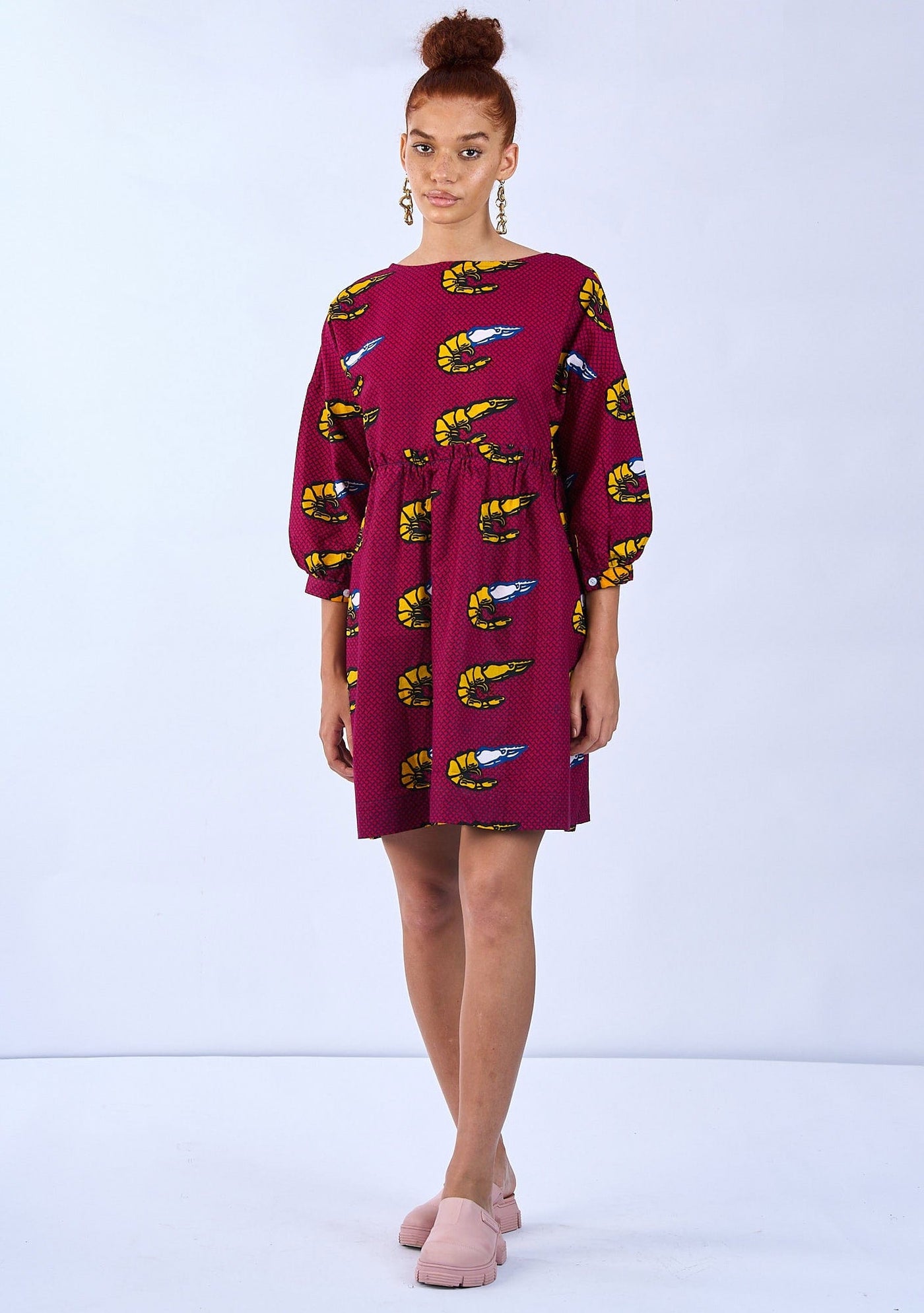 YEVU Women - Dress Smock Dress - Prawns