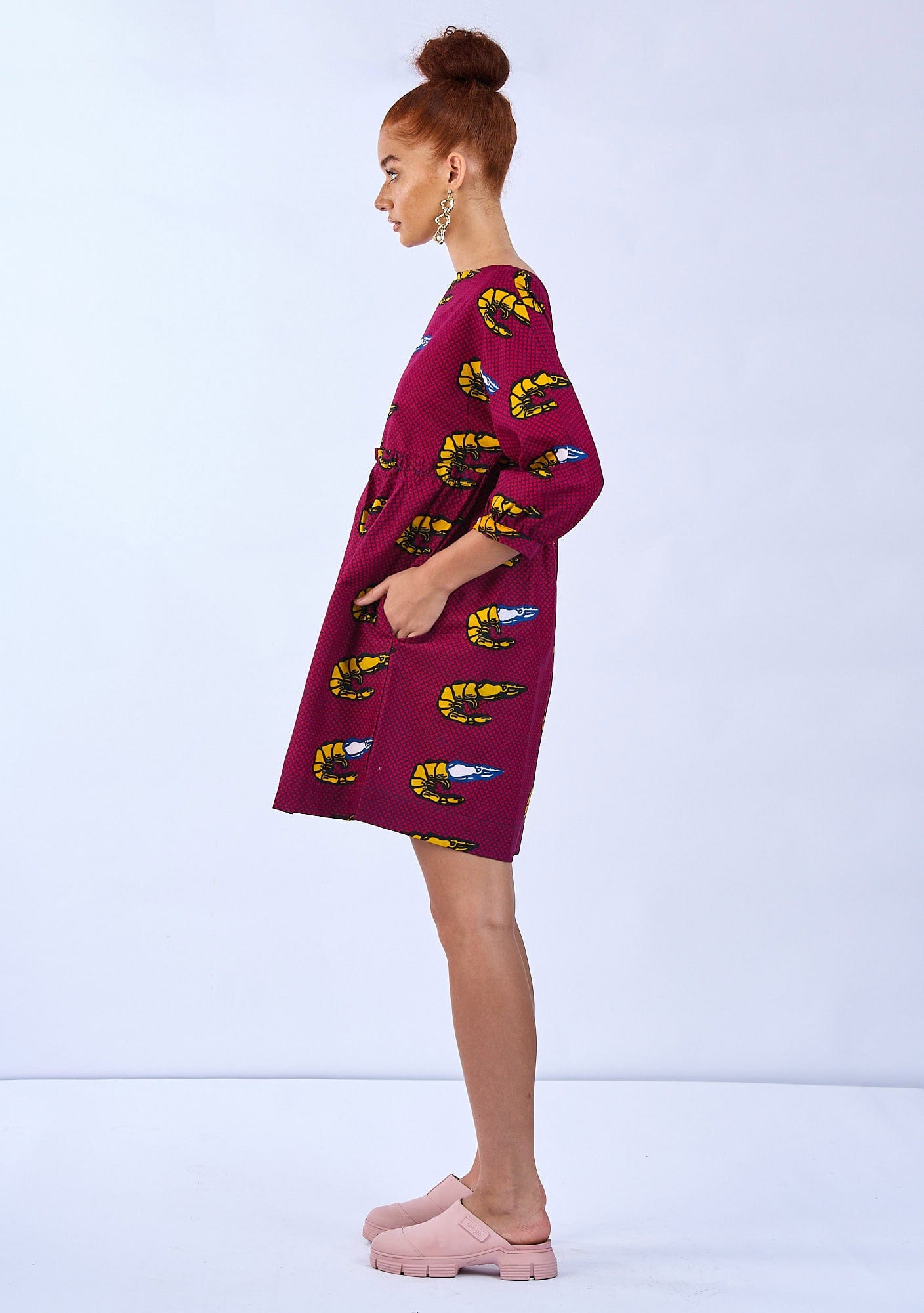 YEVU Women - Dress Smock Dress - Prawns