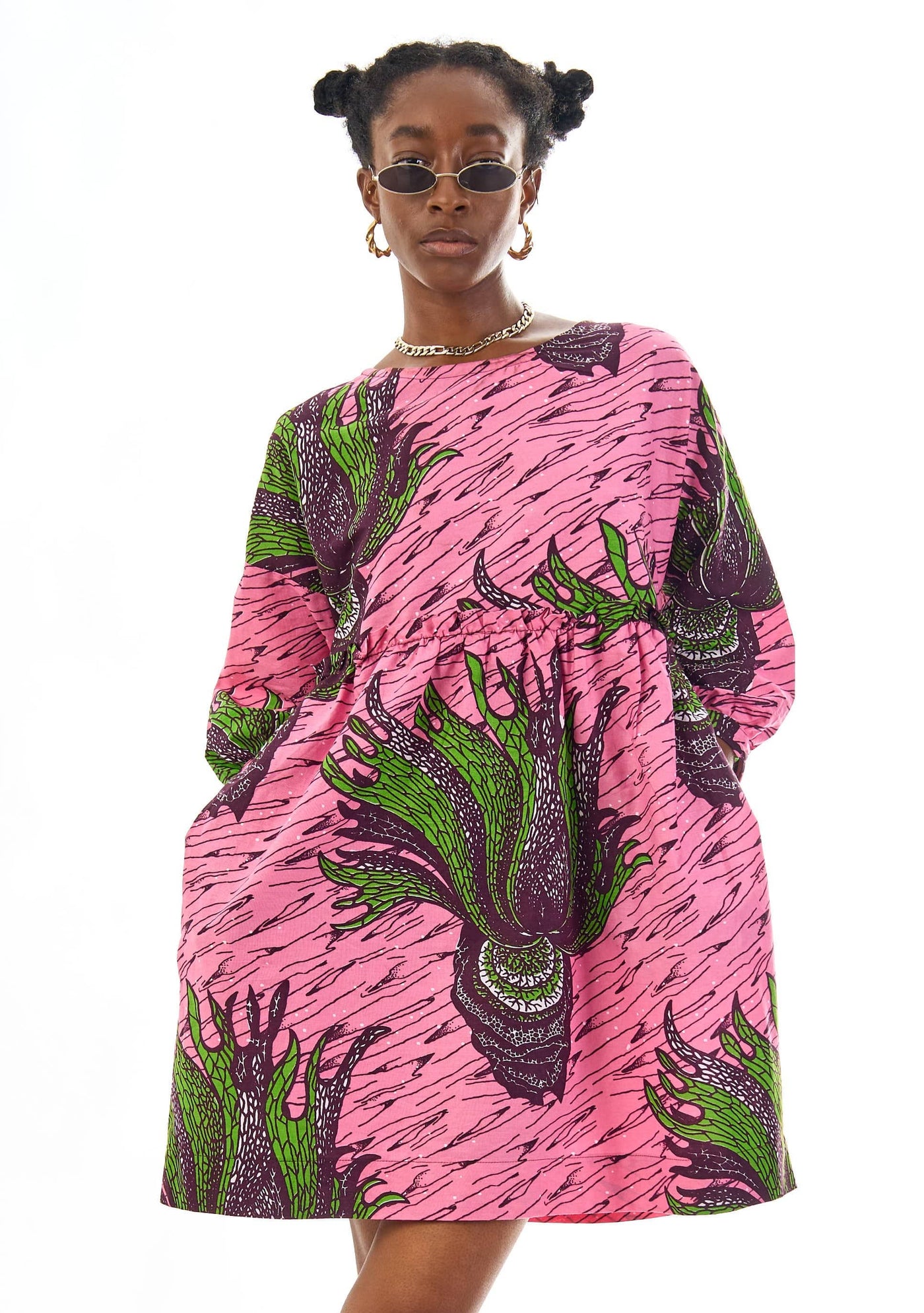 YEVU Women - Dress Smock Dress - Staghorn